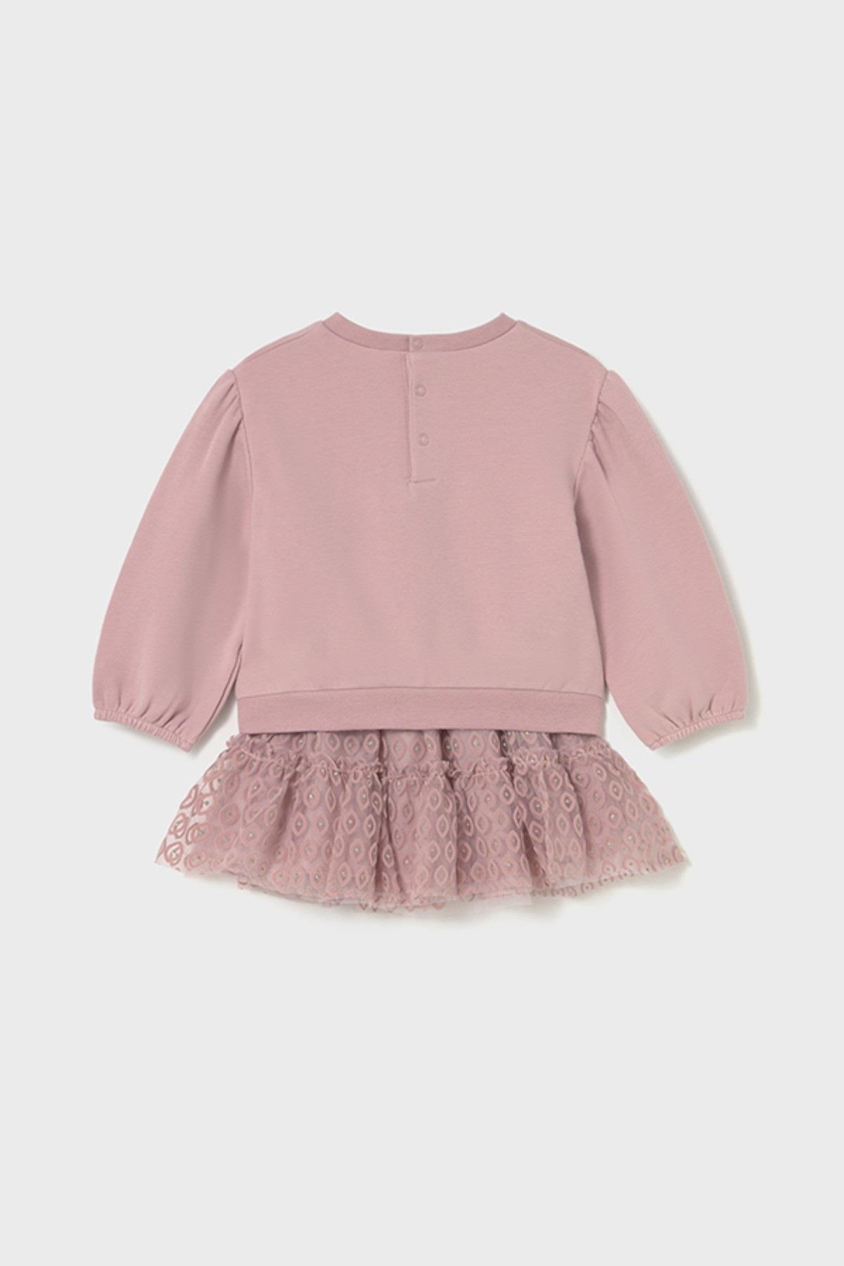 Mayoral Kız Çocuk 1-4 Yaş Tüllü Etek Sweat Takım Pembe