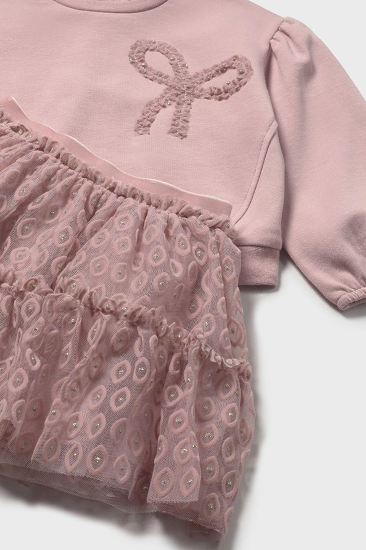 Mayoral Kız Çocuk 1-4 Yaş Tüllü Etek Sweat Takım Pembe