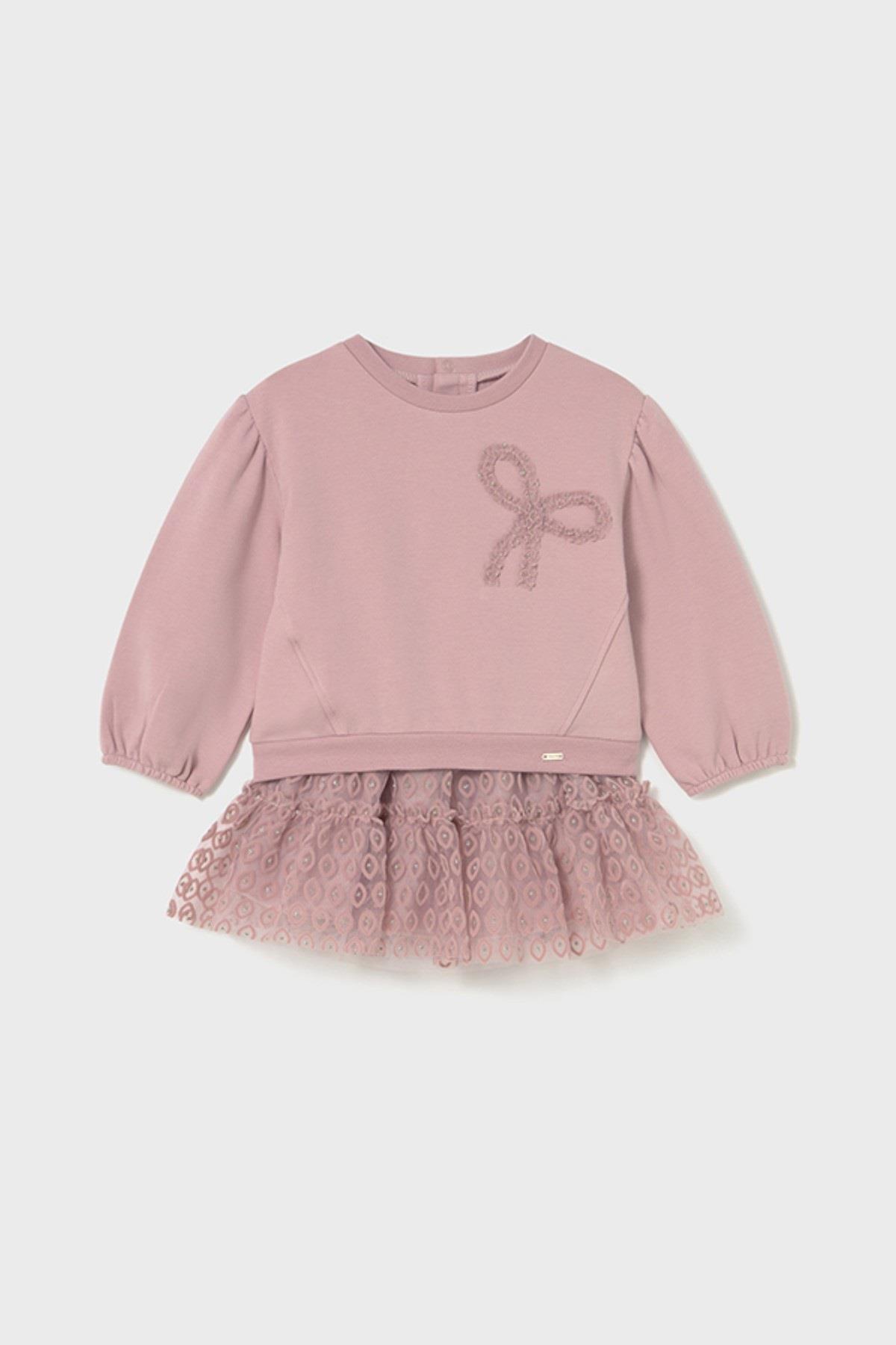 Mayoral Kız Çocuk 1-4 Yaş Tüllü Etek Sweat Takım Pembe