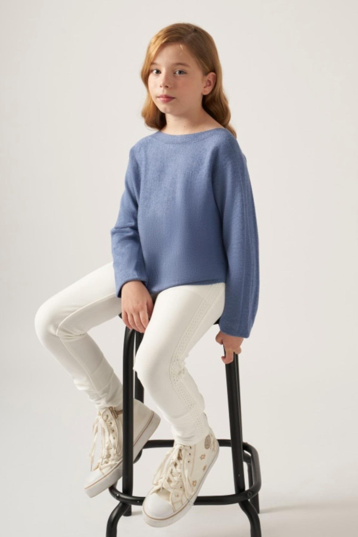 Mayoral Kız Çocuk 10-18 Yaş Skinny Fit Pantolon 6511 Ekru