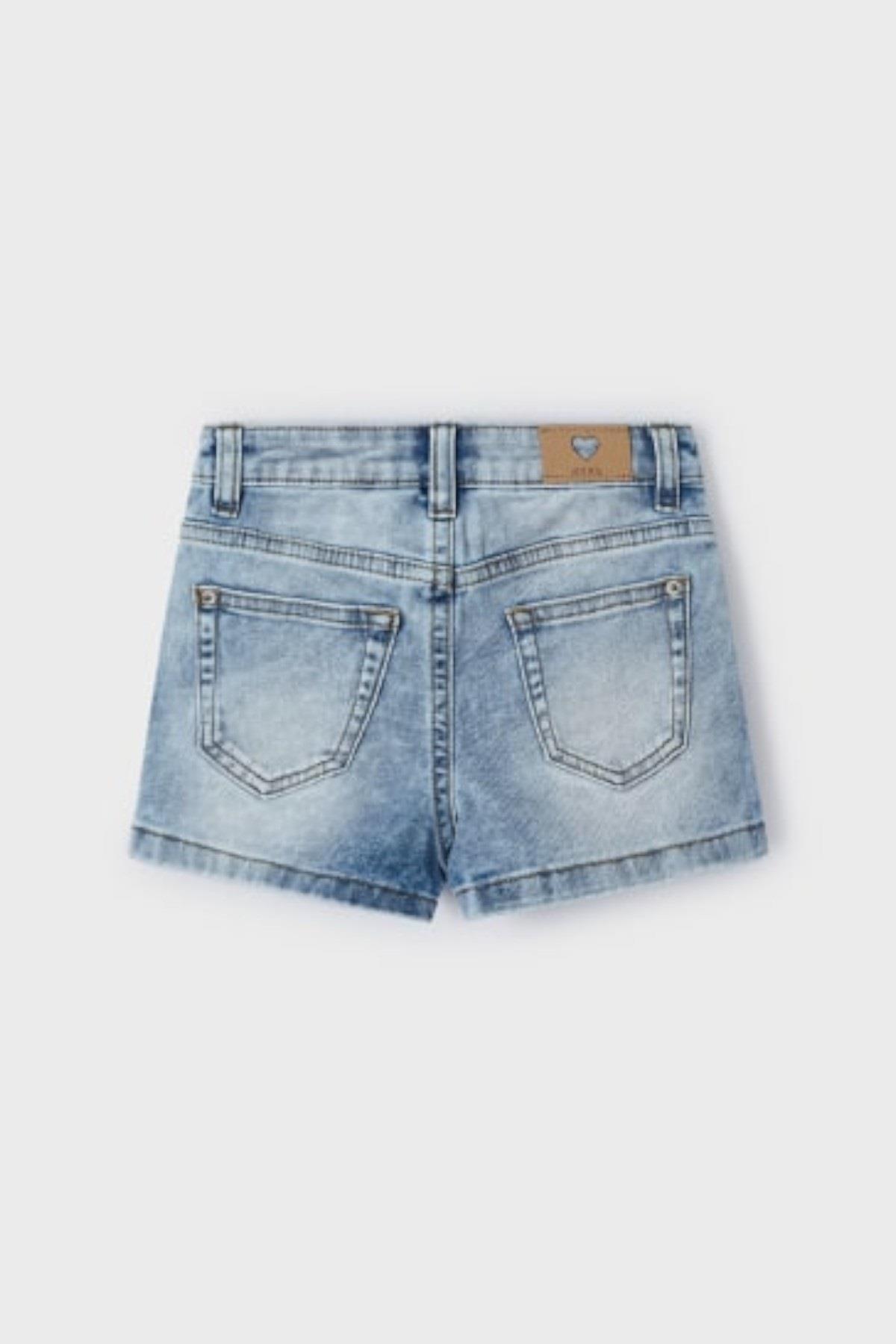 Mayoral Kız Çocuk 2-9 Yaş Basic Denim Şort 0236 Kot Mavi