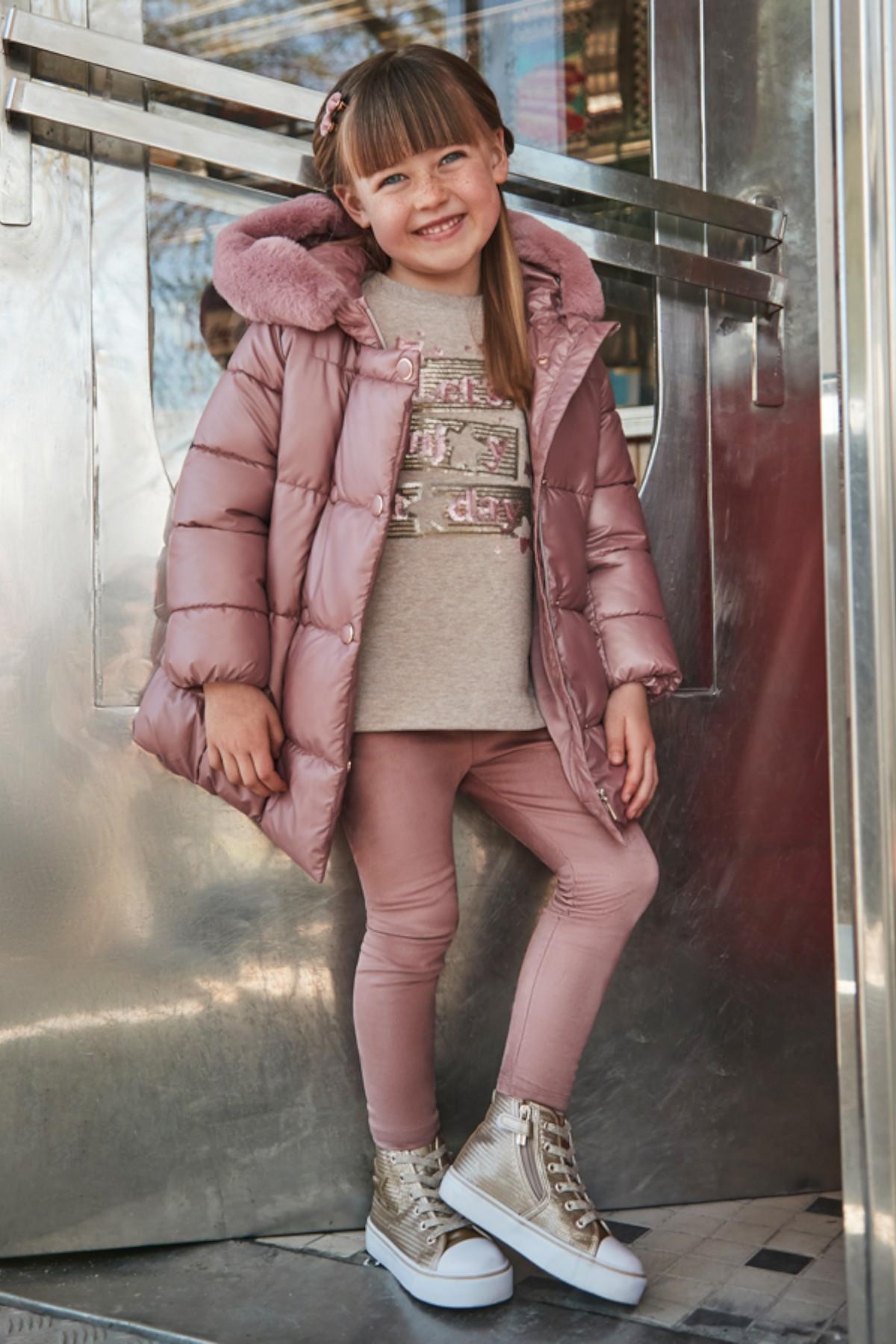 Mayoral Kız Çocuk 3-7 Yaş Sweatshirt-Tayt Takım 4709 Vizon