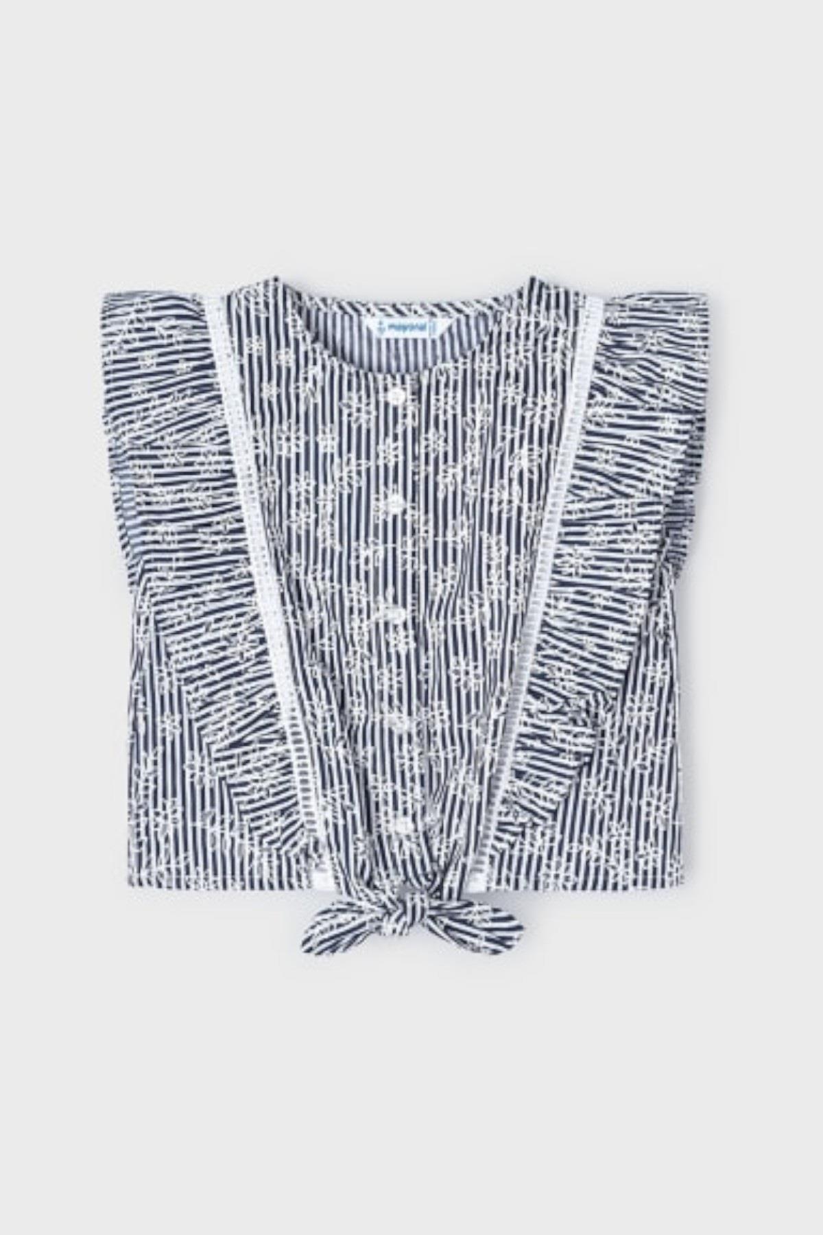 Mayoral Kız Çocuk 3-9 Yaş Desenli Crop 3179 Lacivert