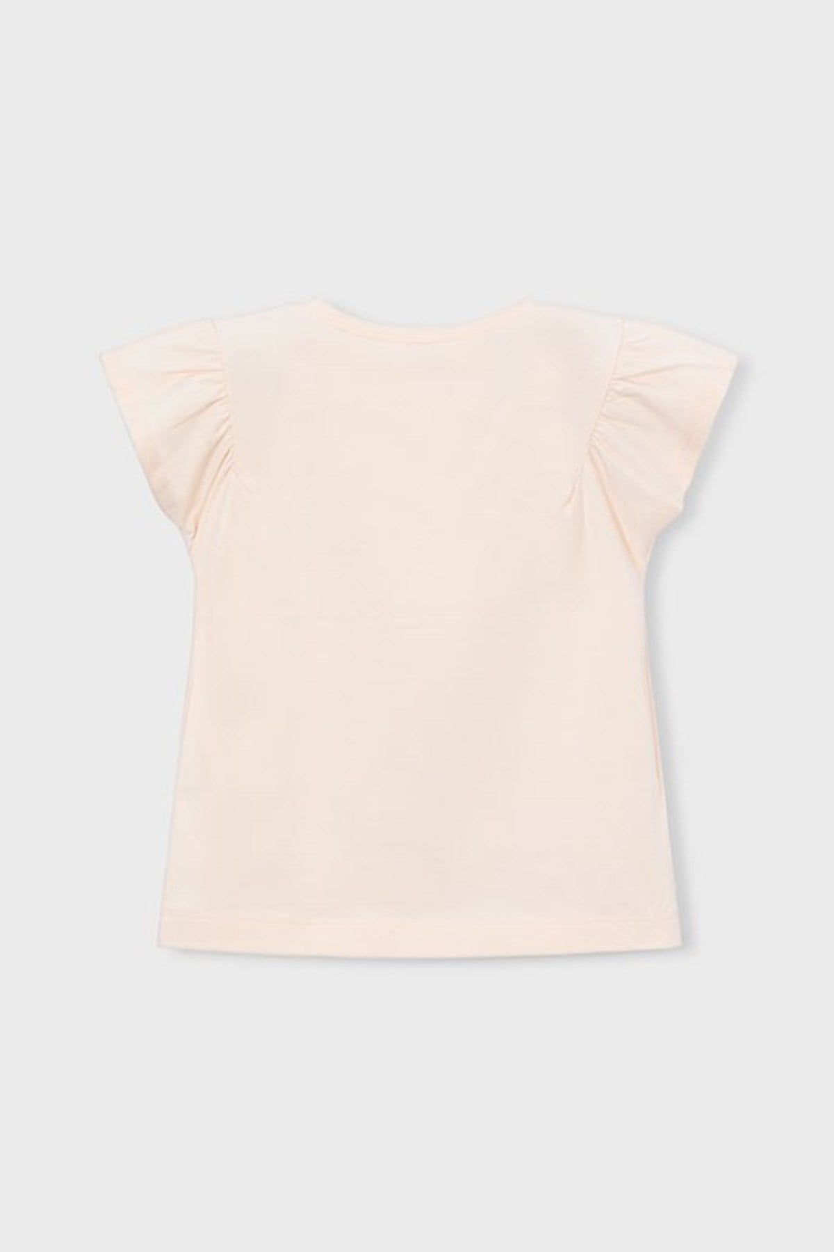 Mayoral Kız Çocuk 3-9 Yaş Kabartma Desenli Kısa Kol T-Shirt Somon