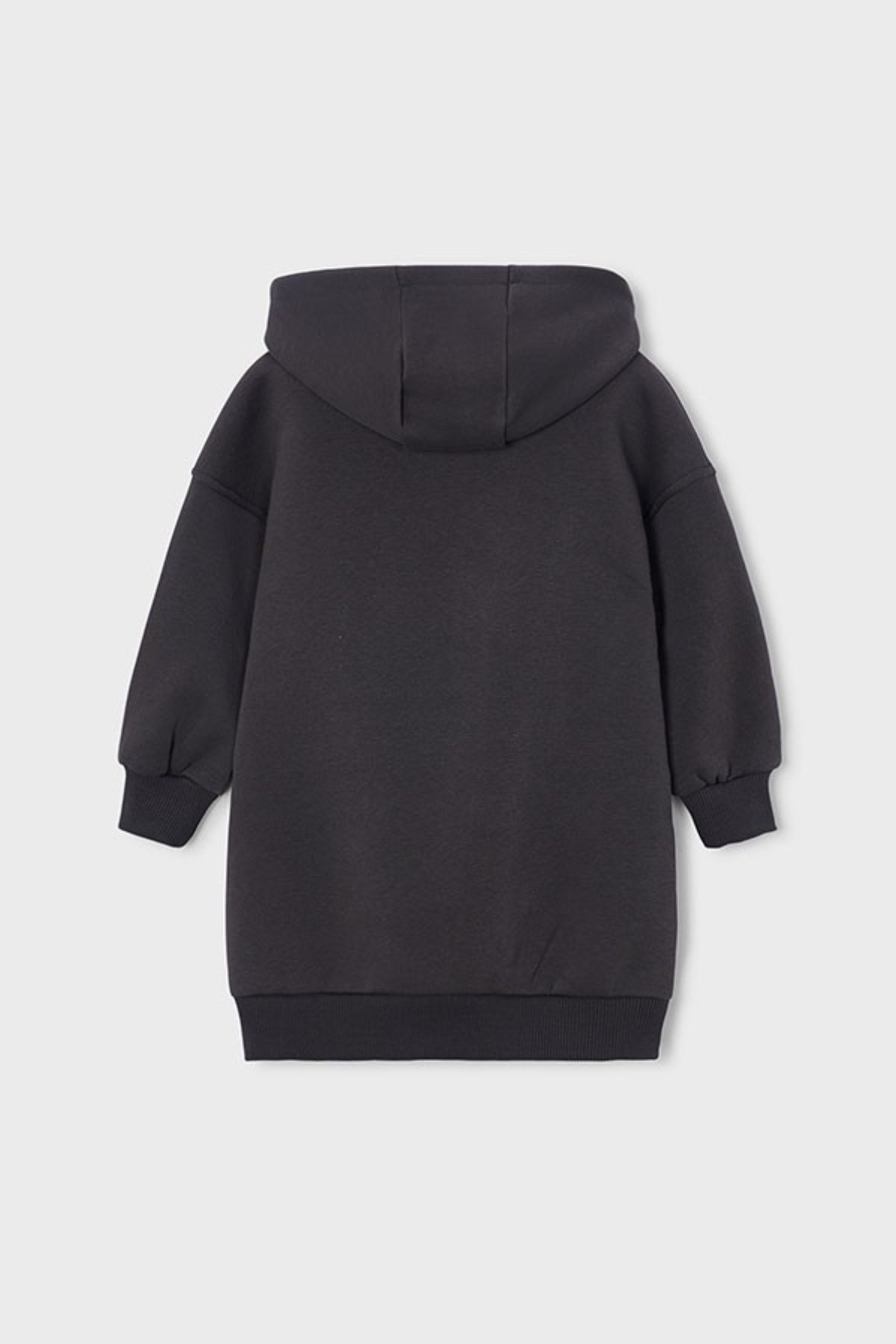 Mayoral Kız Çocuk 3-9 Yaş Polar Kapüşonlu Uzun Sweatshirt Antrasit