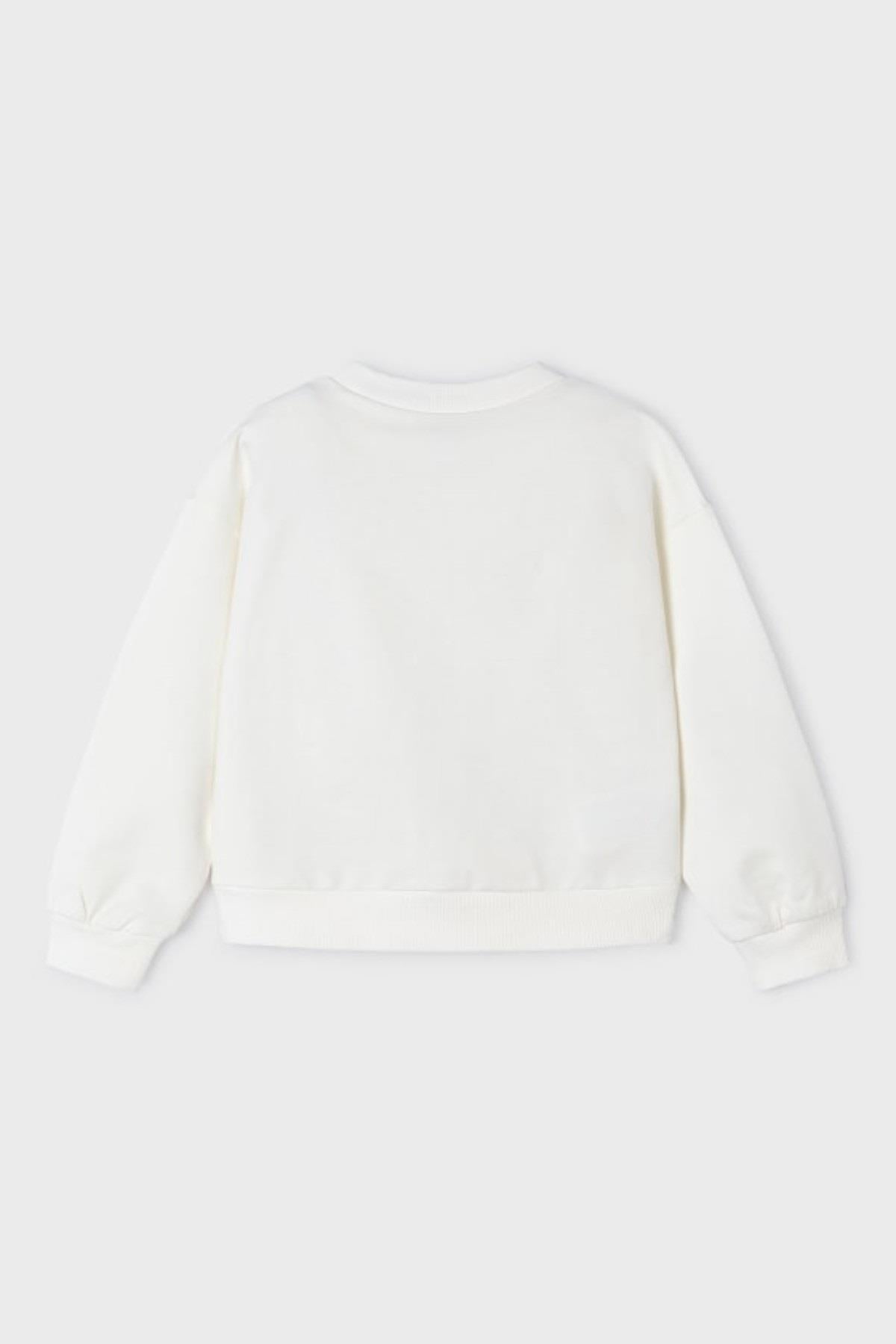Mayoral Kız Çocuk 3-9 Yaş Sweatshirt 3469 Krem