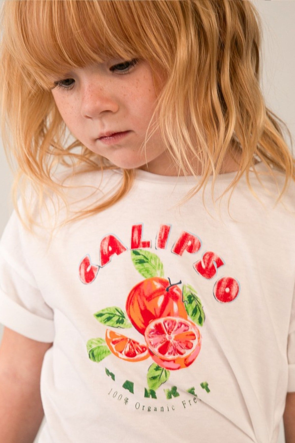 Mayoral Kız Çocuk 4-9 Yaş Meyve Desenli Kısa Kol T-Shirt Beyaz