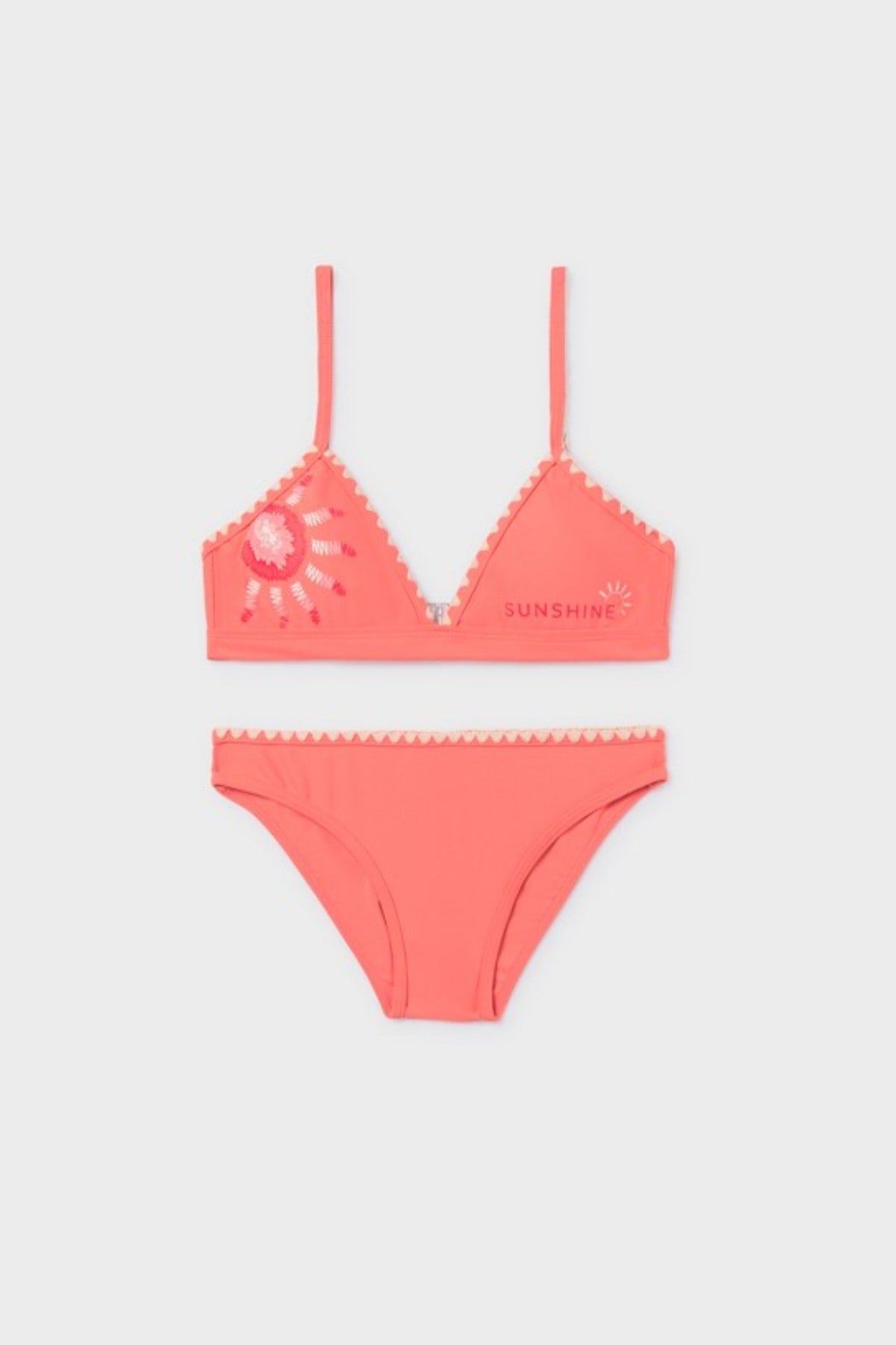 Mayoral Kız Çocuk 8-16 Yaş Nakışlı Desenli Bikini Seti Somon