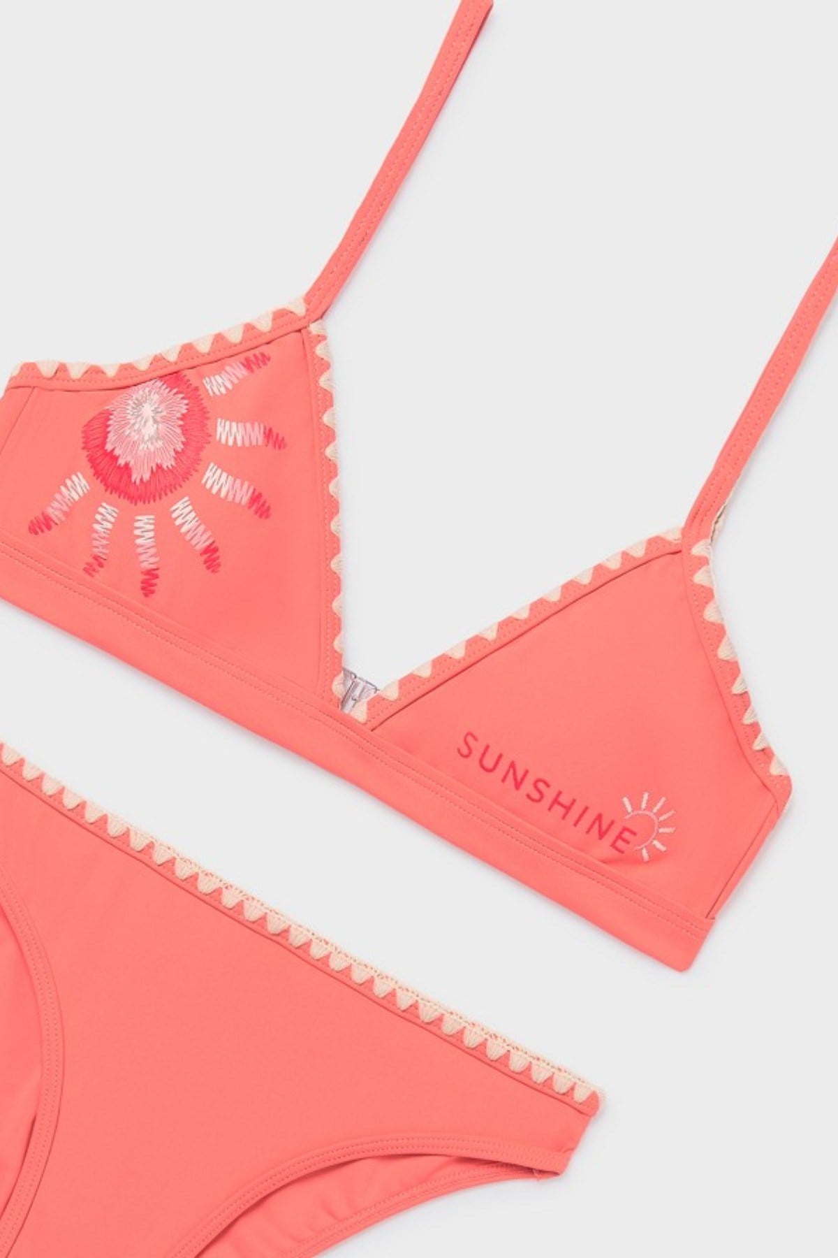 Mayoral Kız Çocuk 8-16 Yaş Nakışlı Desenli Bikini Seti Somon