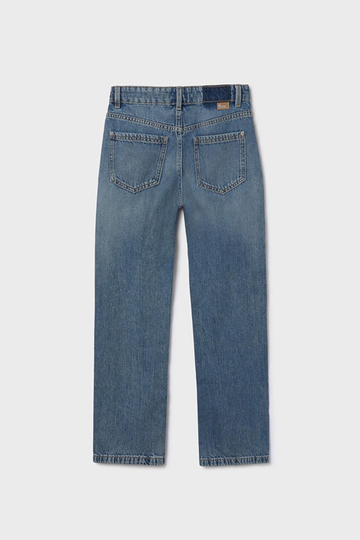 Mayoral Kız Çocuk 8-18 Yaş Bol Kesim Denim Pantolon Mavi