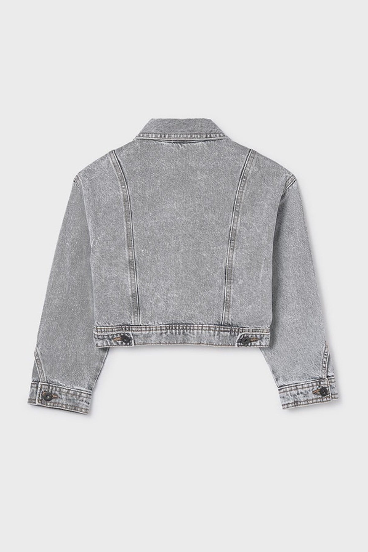 Mayoral Kız Çocuk 8-18 Yaş Cep Detaylı Denim Ceket Gri
