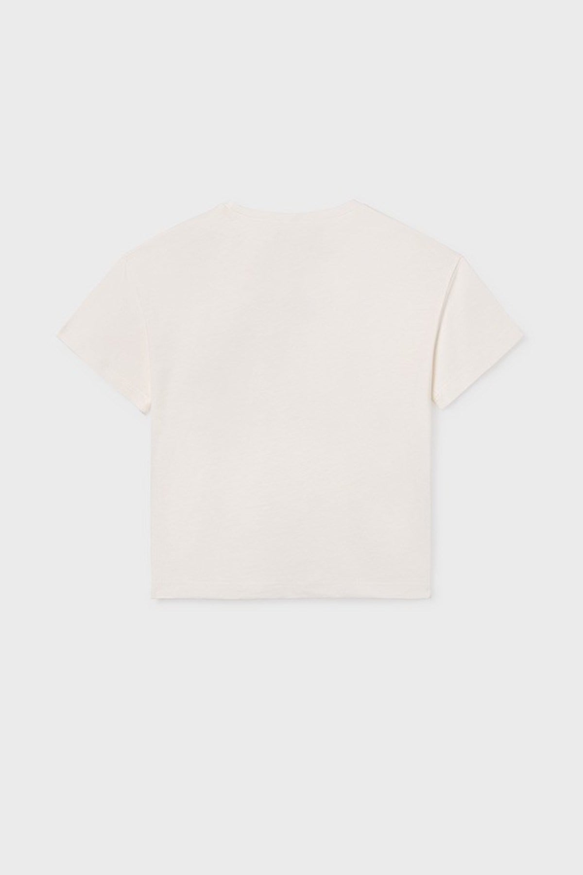 Mayoral Kız Çocuk 8-18 Yaş Rodeo Desenli Kısa Kol T-Shirt Krem
