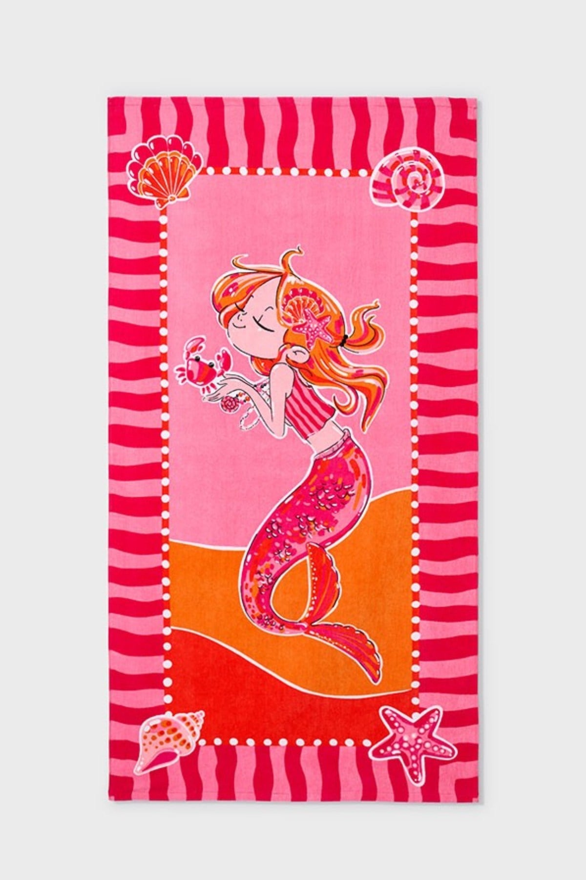 Mayoral Kız Çocuk Deniz Kızı Desenli 150×80 Cm Deniz Havlusu Pembe
