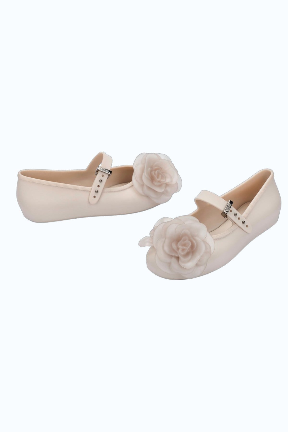 Mini Melissa Kız Çocuk 31-35 Numara Soft Ballerina Studs Petals Babet Krem