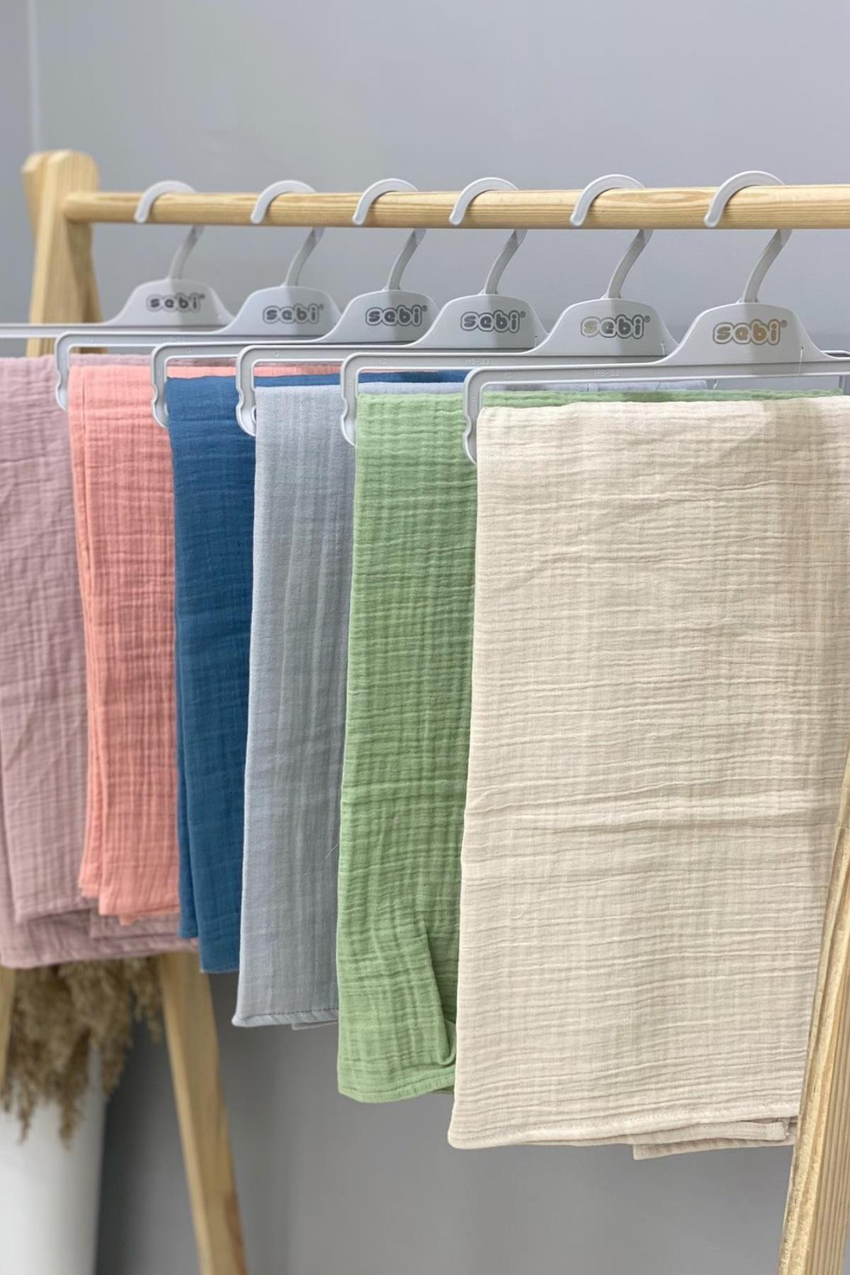Mojo Bebek Unisex Çok Amaçlı Müslin Örtü 9211 Pudra