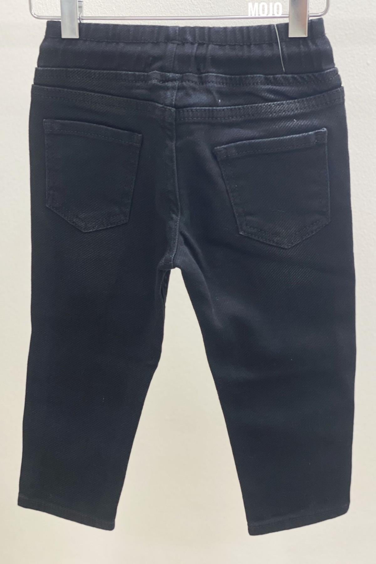 Mojo Erkek Bebek 1-5 Yaş Beli Lastikli Kot Pantolon 5368 Siyah