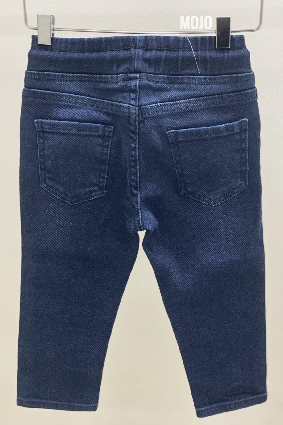 Mojo Erkek Bebek 1-5 Yaş Beli Lastikli Kot Pantolon 5368 Lacivert