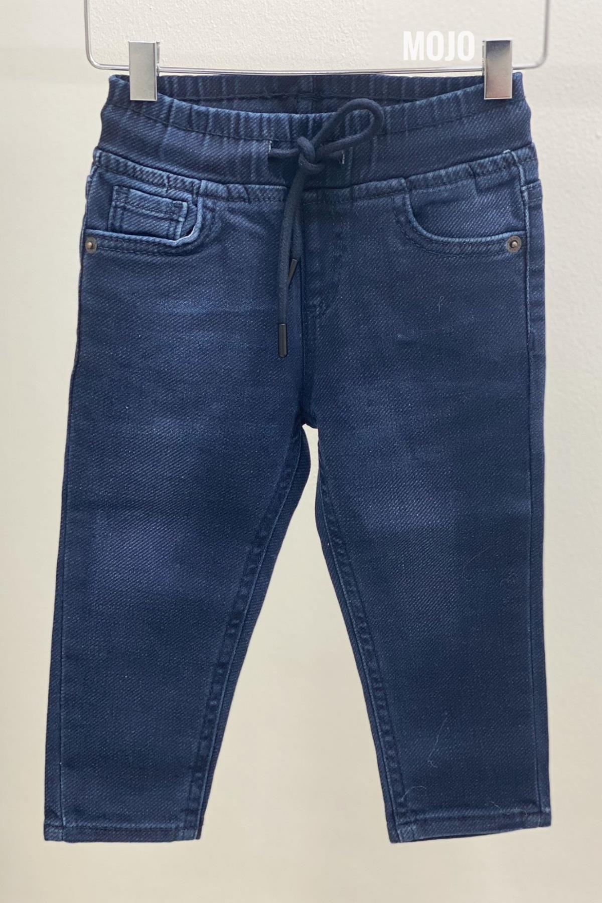 Mojo Erkek Bebek 1-5 Yaş Beli Lastikli Kot Pantolon 5368 Lacivert