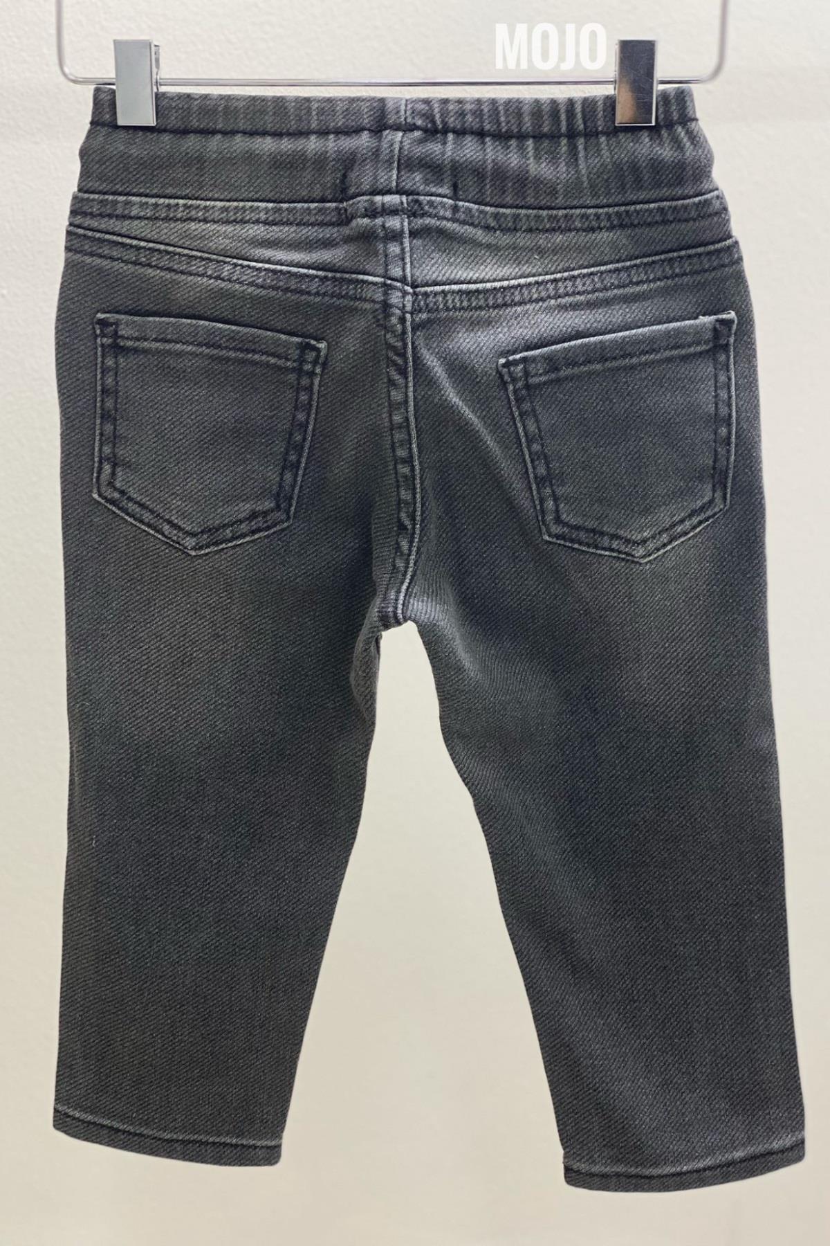 Mojo Erkek Bebek 1-5 Yaş Beli Lastikli Kot Pantolon 5368 Füme
