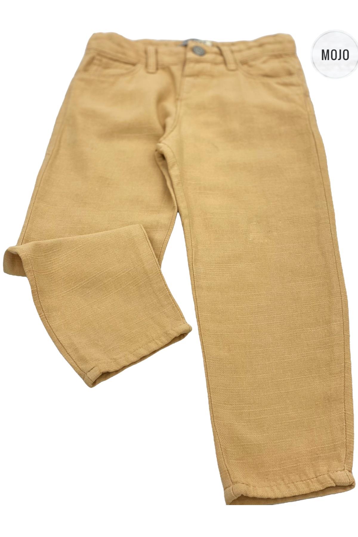 Mojo Erkek Bebek 1-5 Yaş Keten Pantolon 2343 Somon