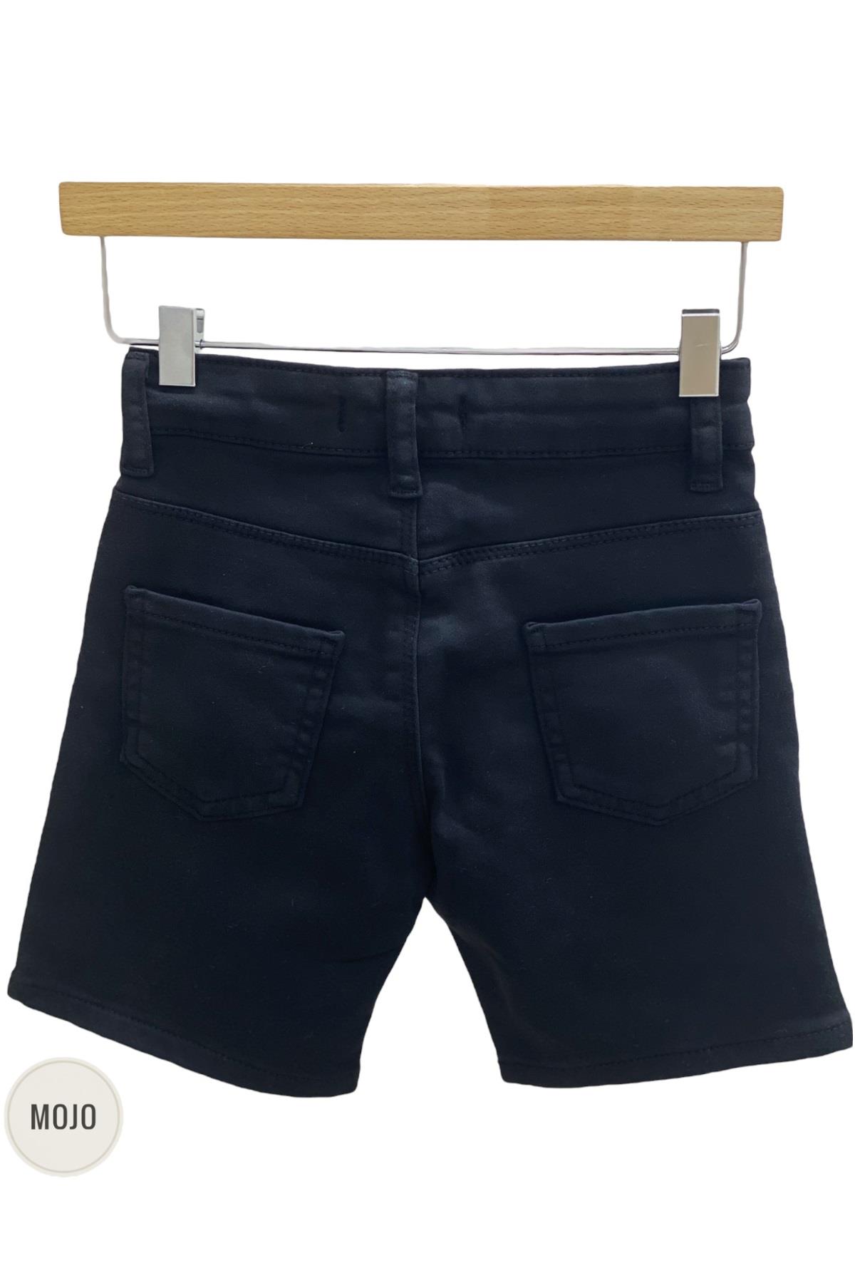 Mojo Erkek Bebek 1-5 Yaş Renkli Yumuşak Denim Şort 2302 Siyah