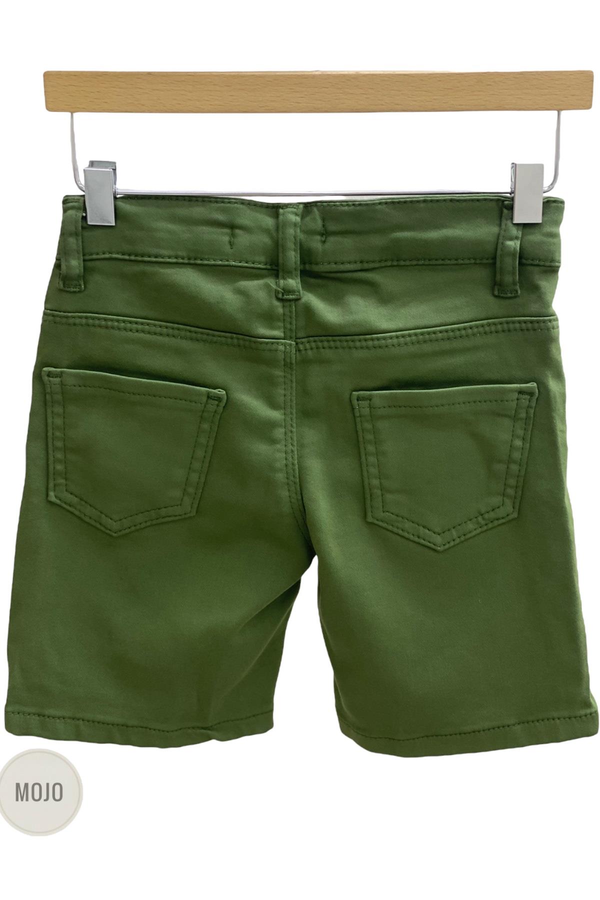 Mojo Erkek Bebek 1-5 Yaş Renkli Yumuşak Denim Şort 2302 Haki