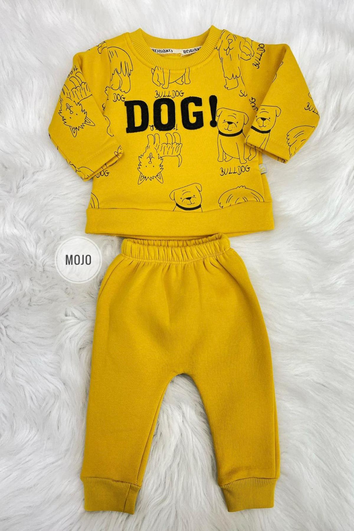 Mojo Erkek Bebek 6-24 Ay Kışlık İçi Polar Eşofman Takımı 620