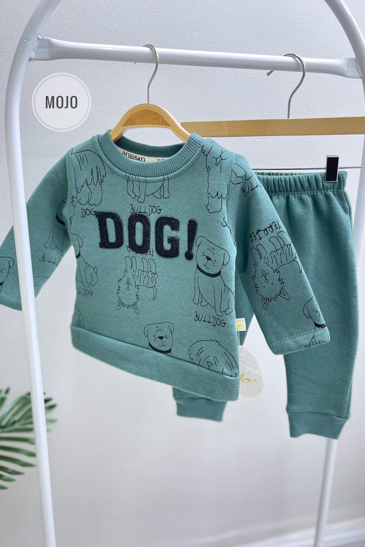 Mojo Erkek Bebek 6-24 Ay Kışlık İçi Polar Eşofman Takımı 620