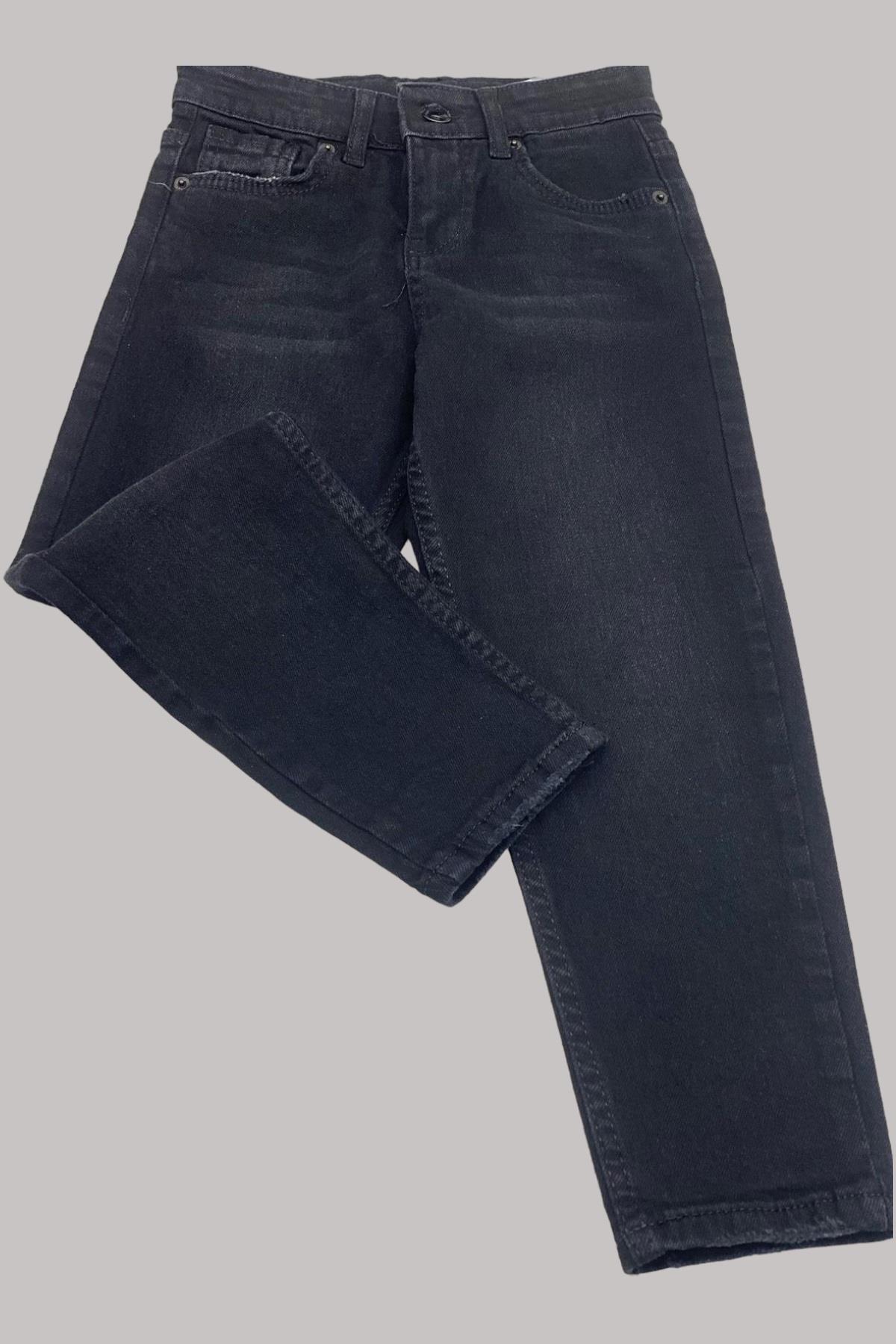 Mojo Erkek Çocuk 1-12 Yaş Taşlamalı Kot Pantolon 486 Siyah