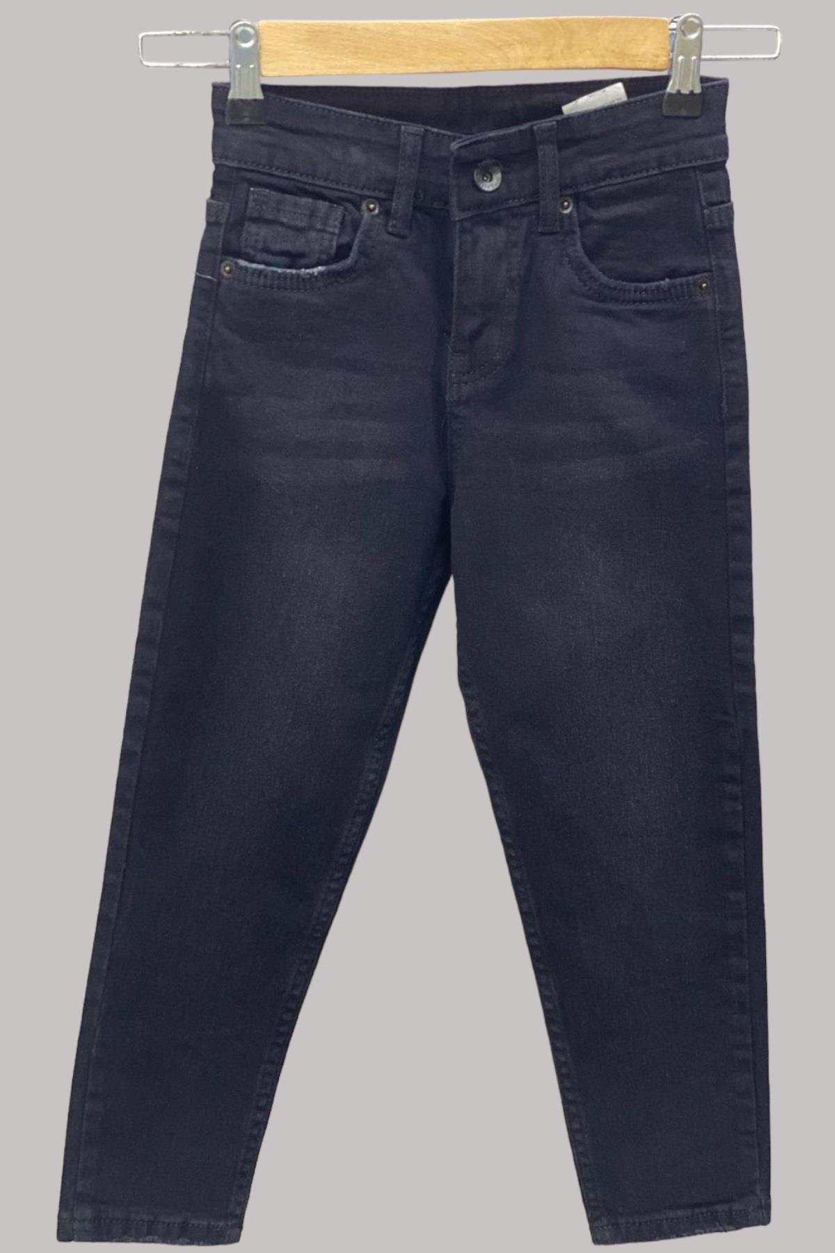 Mojo Erkek Çocuk 1-12 Yaş Taşlamalı Kot Pantolon 486 Siyah