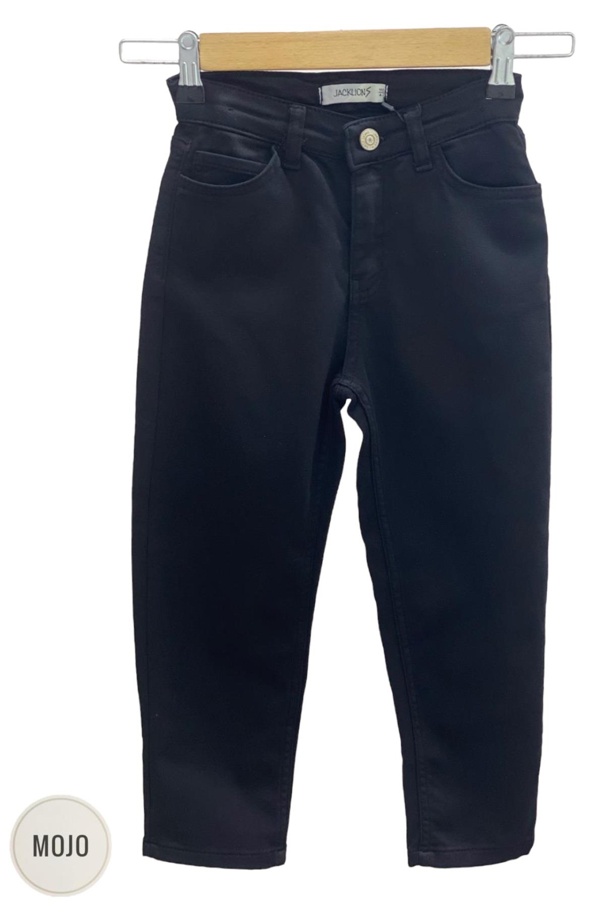 Mojo Erkek Çocuk 4-14 Yaş Full Likralı Renkli Denim Pantolon 2321 Siyah