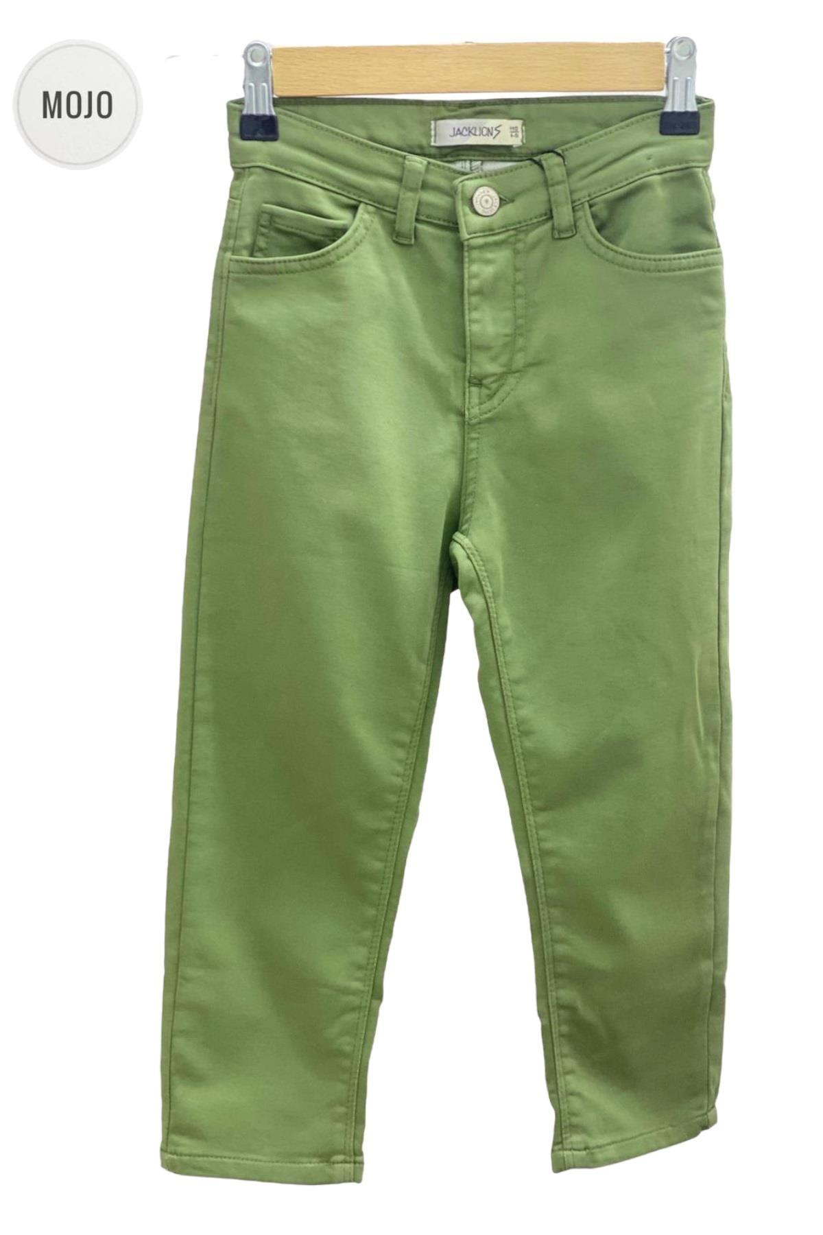 Mojo Erkek Çocuk 4-14 Yaş Full Likralı Renkli Denim Pantolon 2321 Haki