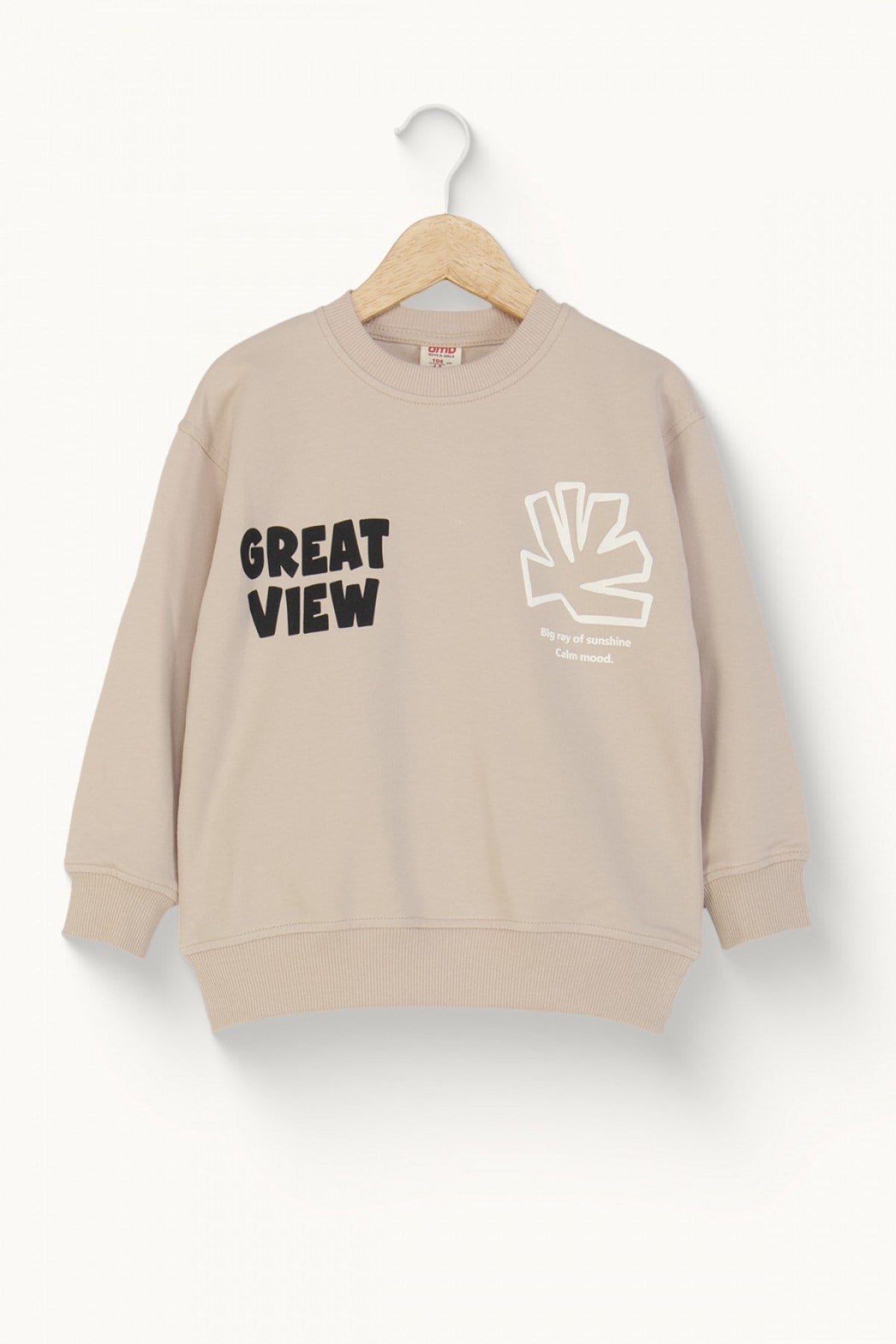 Mojo Erkek Çocuk 4-9 Yaş Mevsimlik Desenli Sweatshirt Bej