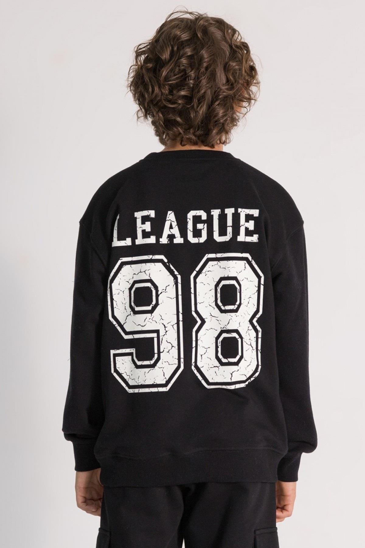 Mojo Erkek Çocuk 9-14 Yaş Baskılı Sweatshirt 4059 Siyah