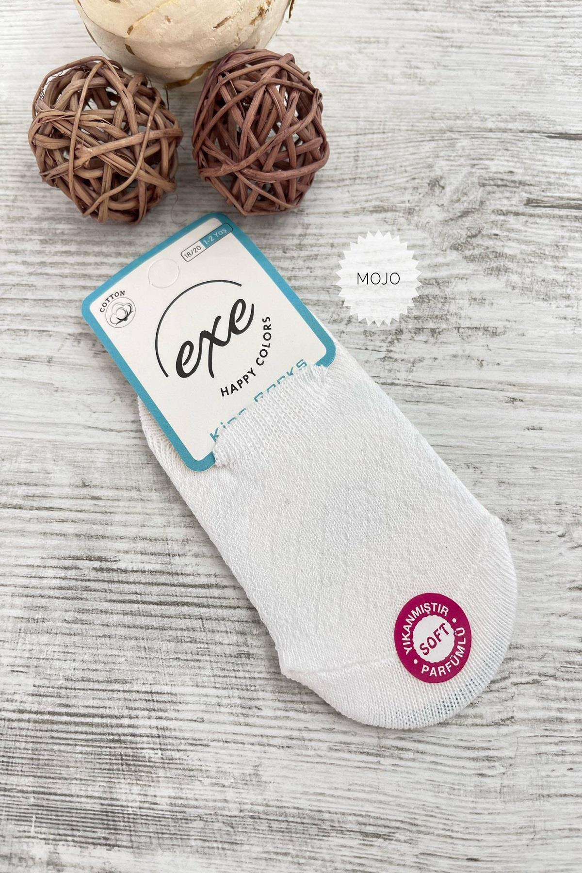 Mojo Erkek Çocuk Cotton Babet Çorap 6541 Beyaz