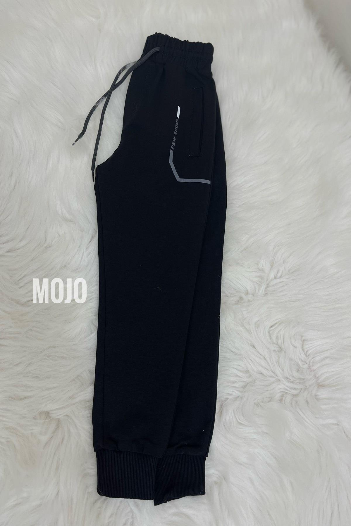 Mojo Erkek Çocuk Lastikli Paça Eşofman Altı 2151 Siyah