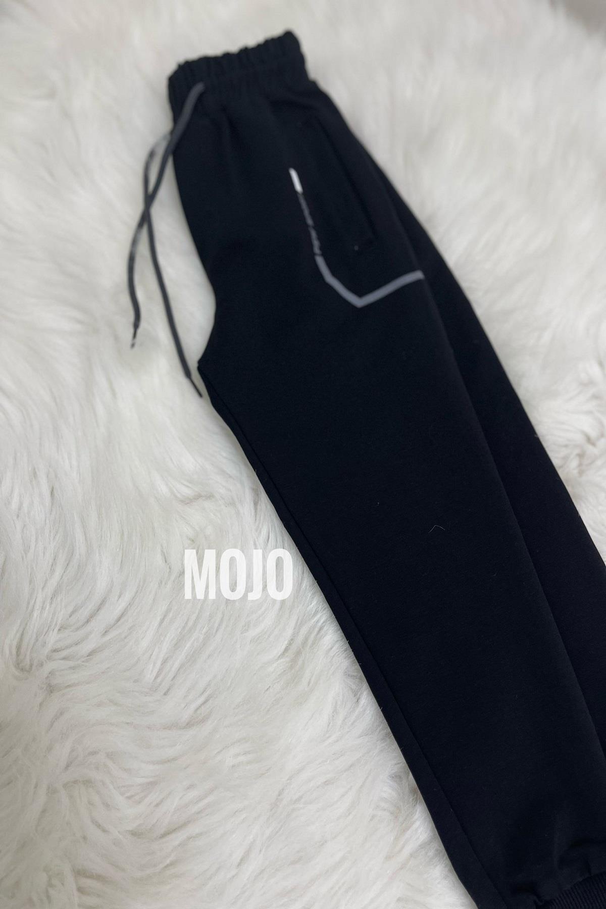 Mojo Erkek Çocuk Lastikli Paça Eşofman Altı 2151 Siyah