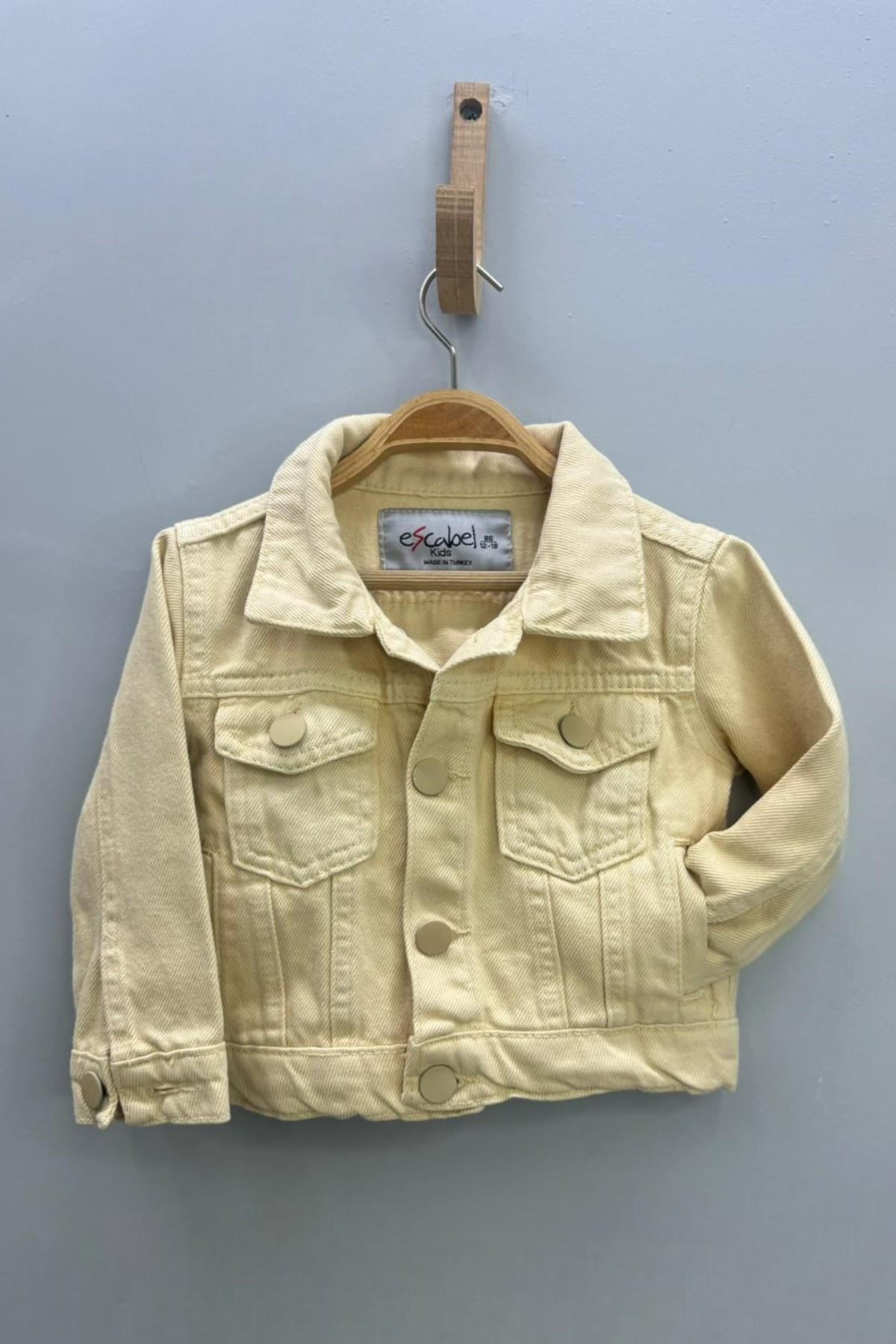 Mojo Kız Bebek 1-5 Yaş Renkli Denim Ceket Bej
