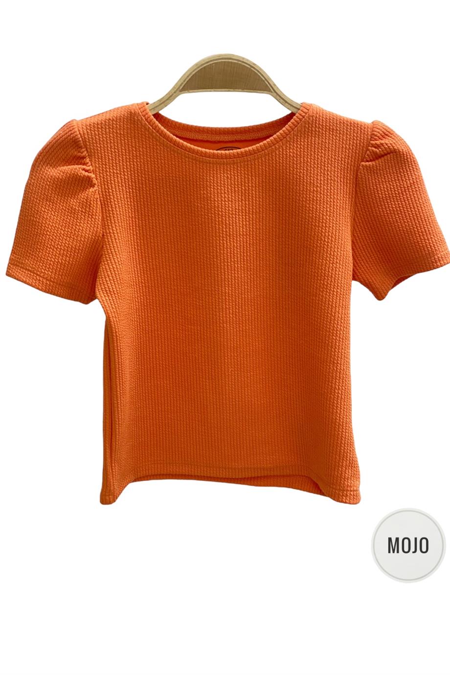 Mojo Kız Bebek Bürümcük Kumaş Body 35490 Turuncu