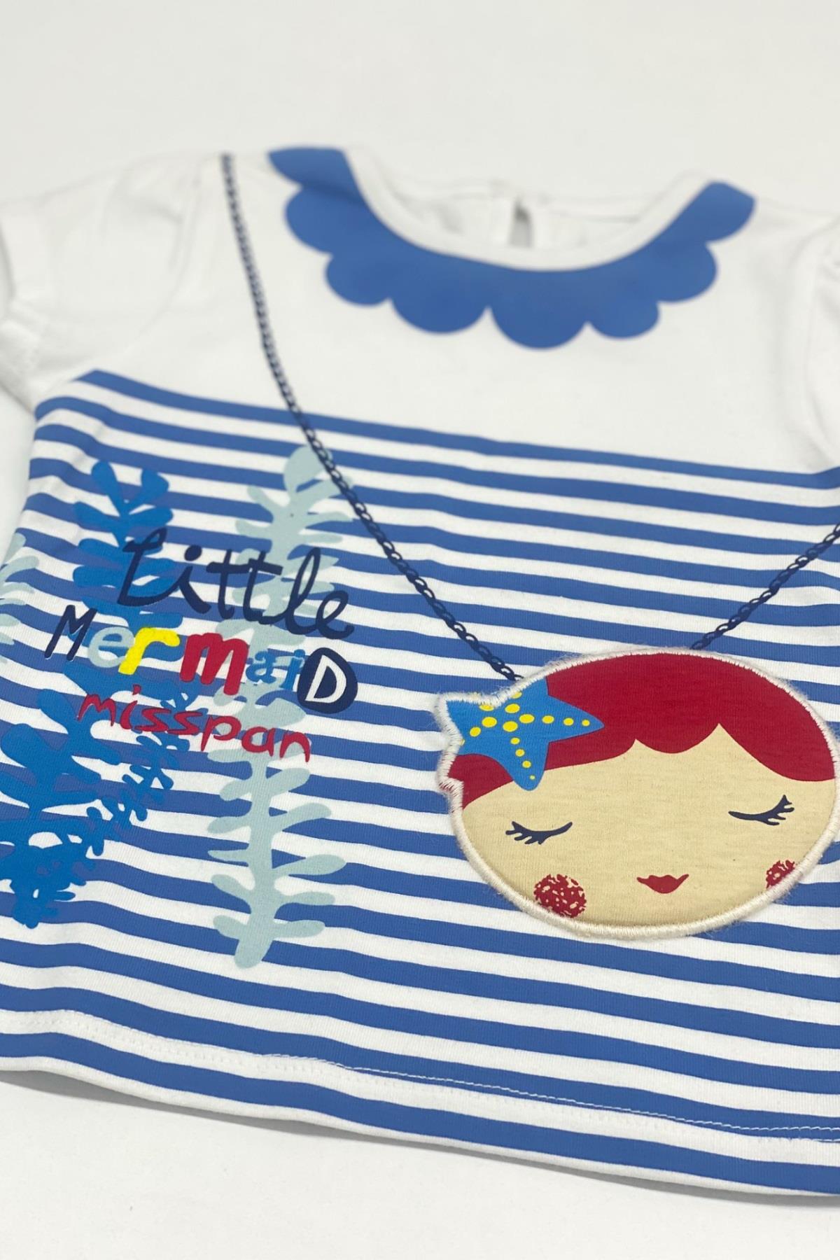 Mojo Kız Bebek Çizgili T-shirt 9133