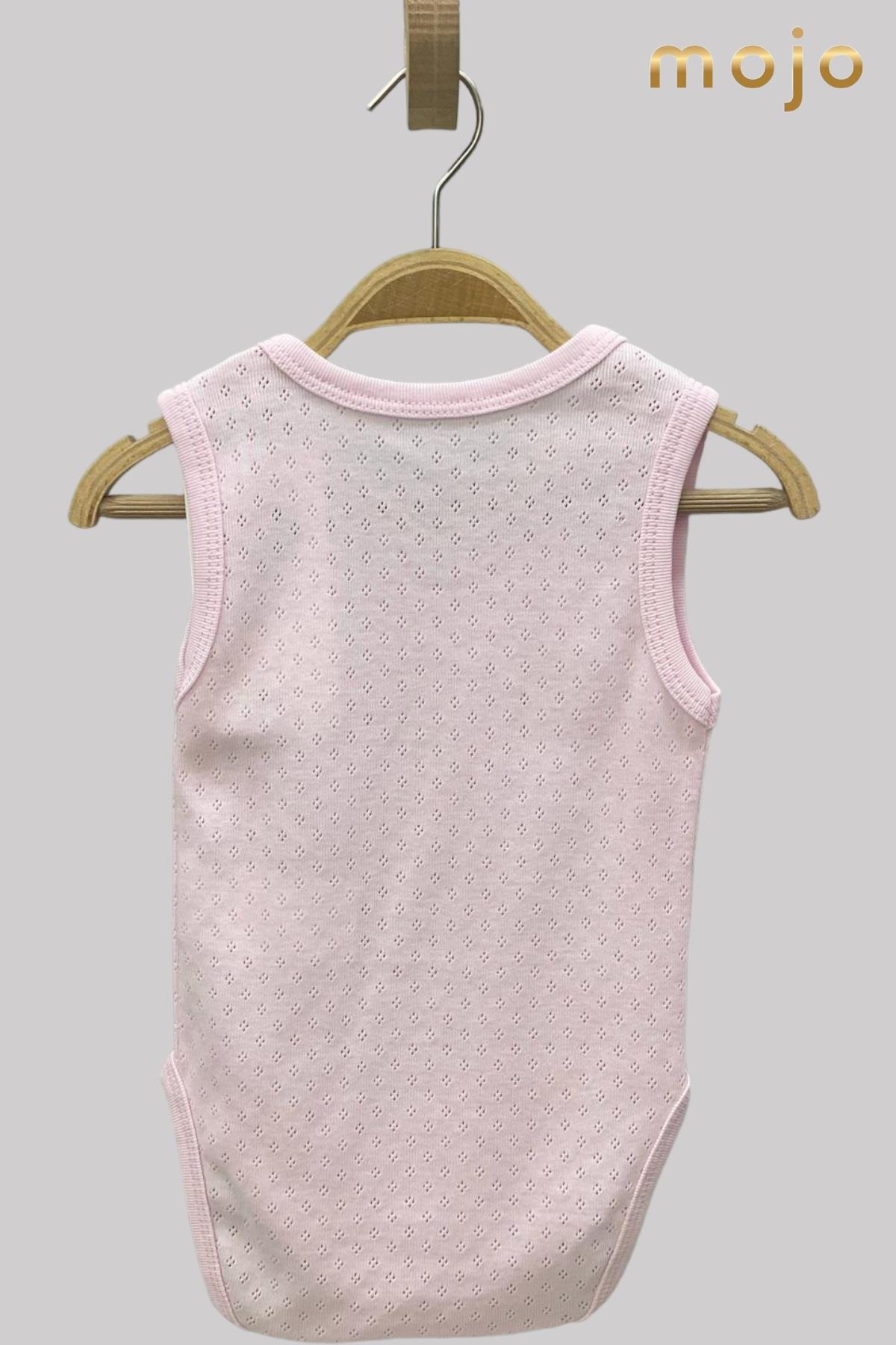 Mojo Kız Bebek Tavşan Desenli Body 6409 Pembe