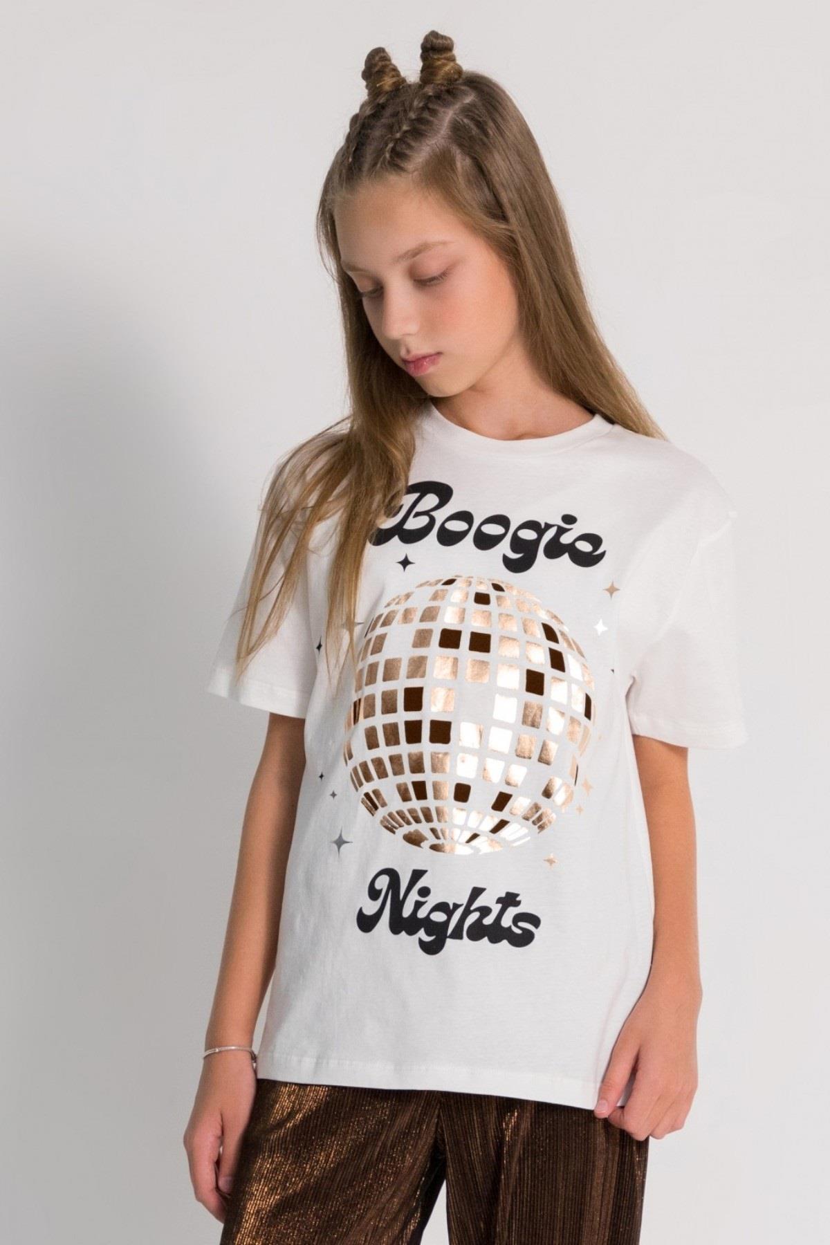 Mojo Kız Çocuk 9-14 Yaş Baskılı Kısakol T-Shirt 0556