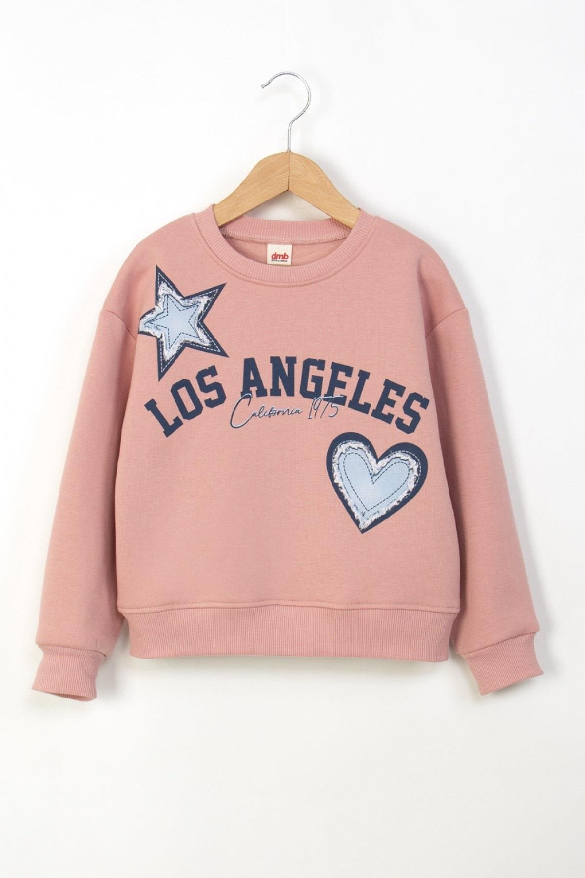 Mojo Kız Çocuk 9-14 Yaş Baskılı Sweatshirt Pembe