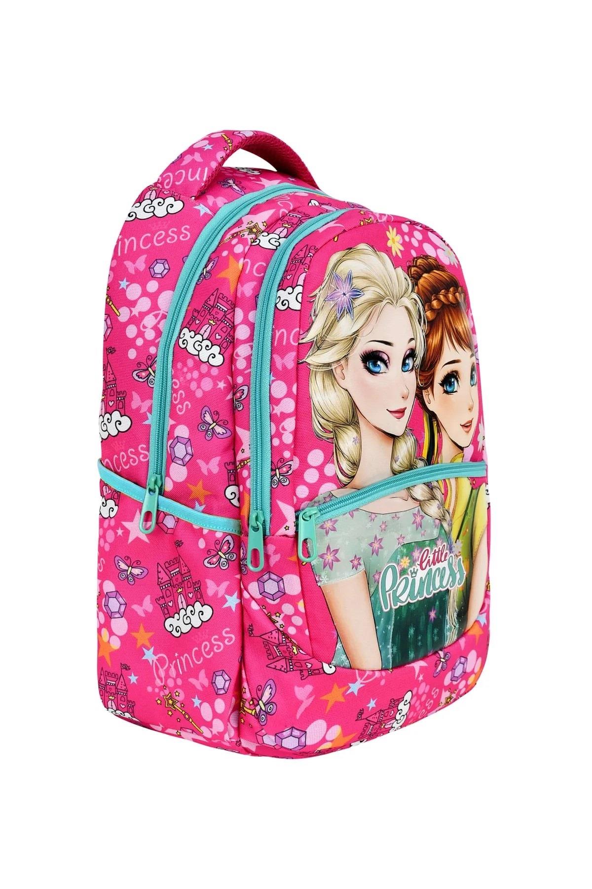 Mojo Kız Çocuk Frozen Desenli Beslenme Ve Sırt Çantası 2513 Fuşya