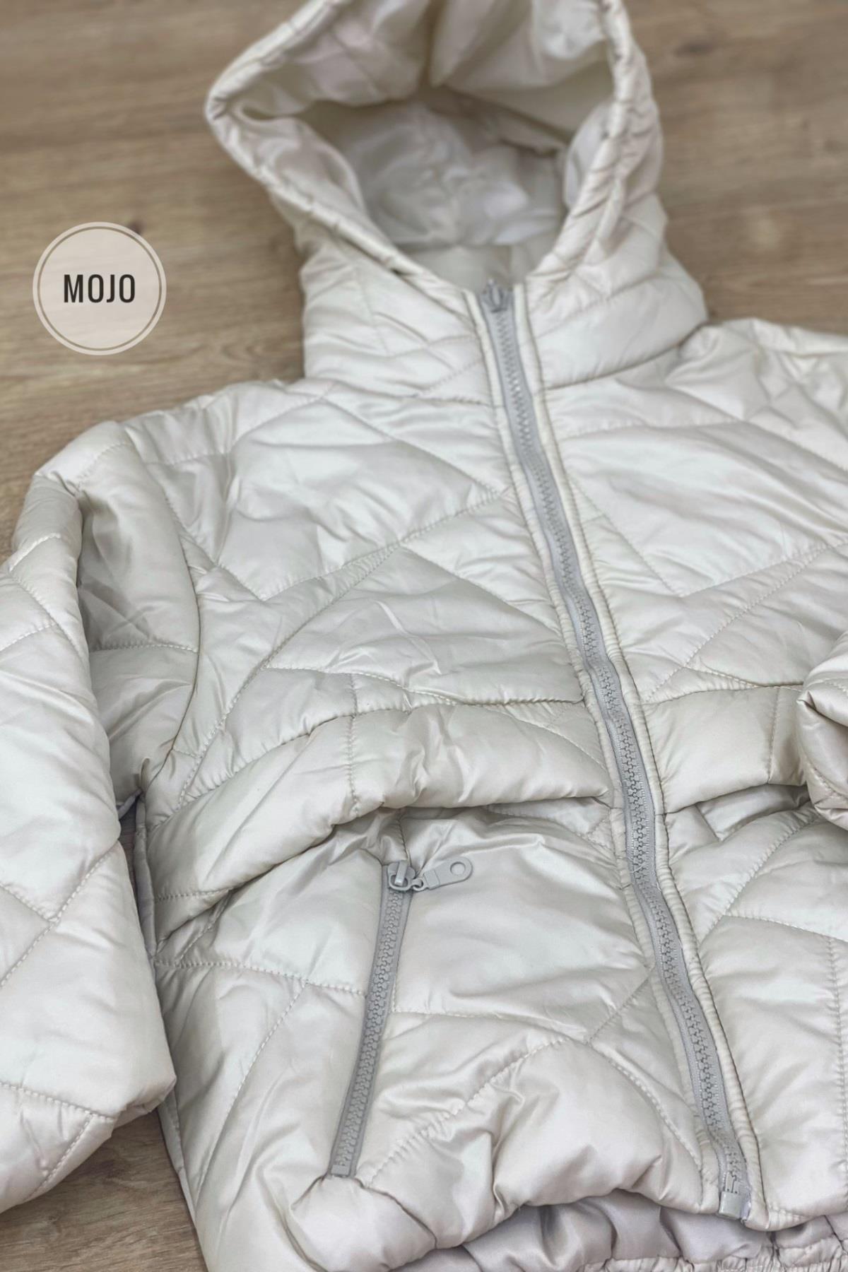 Mojo Kız Çocuk Kışlık Mont 35374 Krem