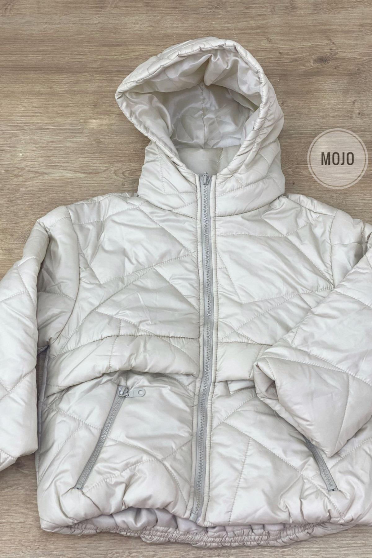 Mojo Kız Çocuk Kışlık Mont 35374 Krem