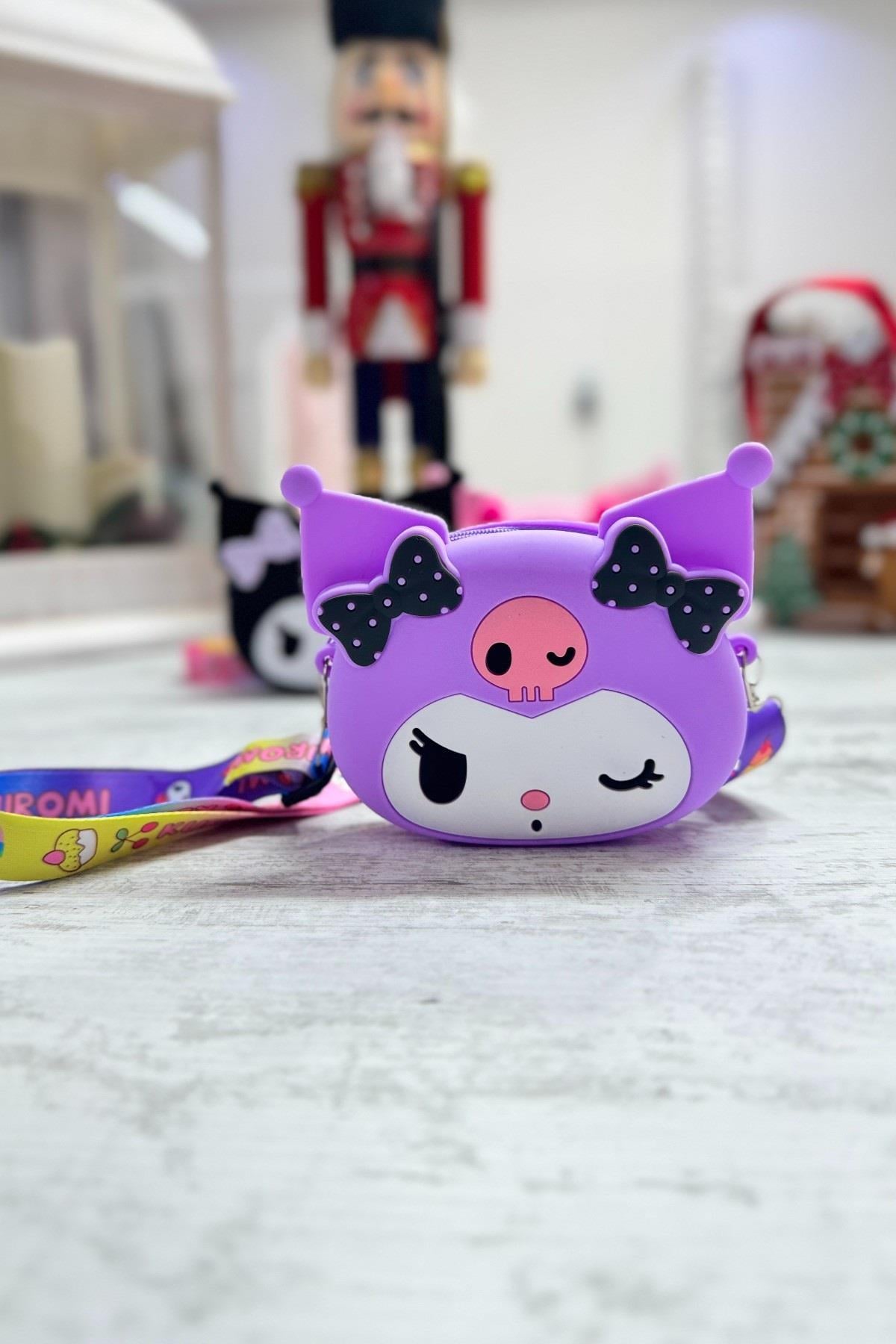 Mojo Kız Çocuk Kuromi Figürlü Silikon Çanta Mor