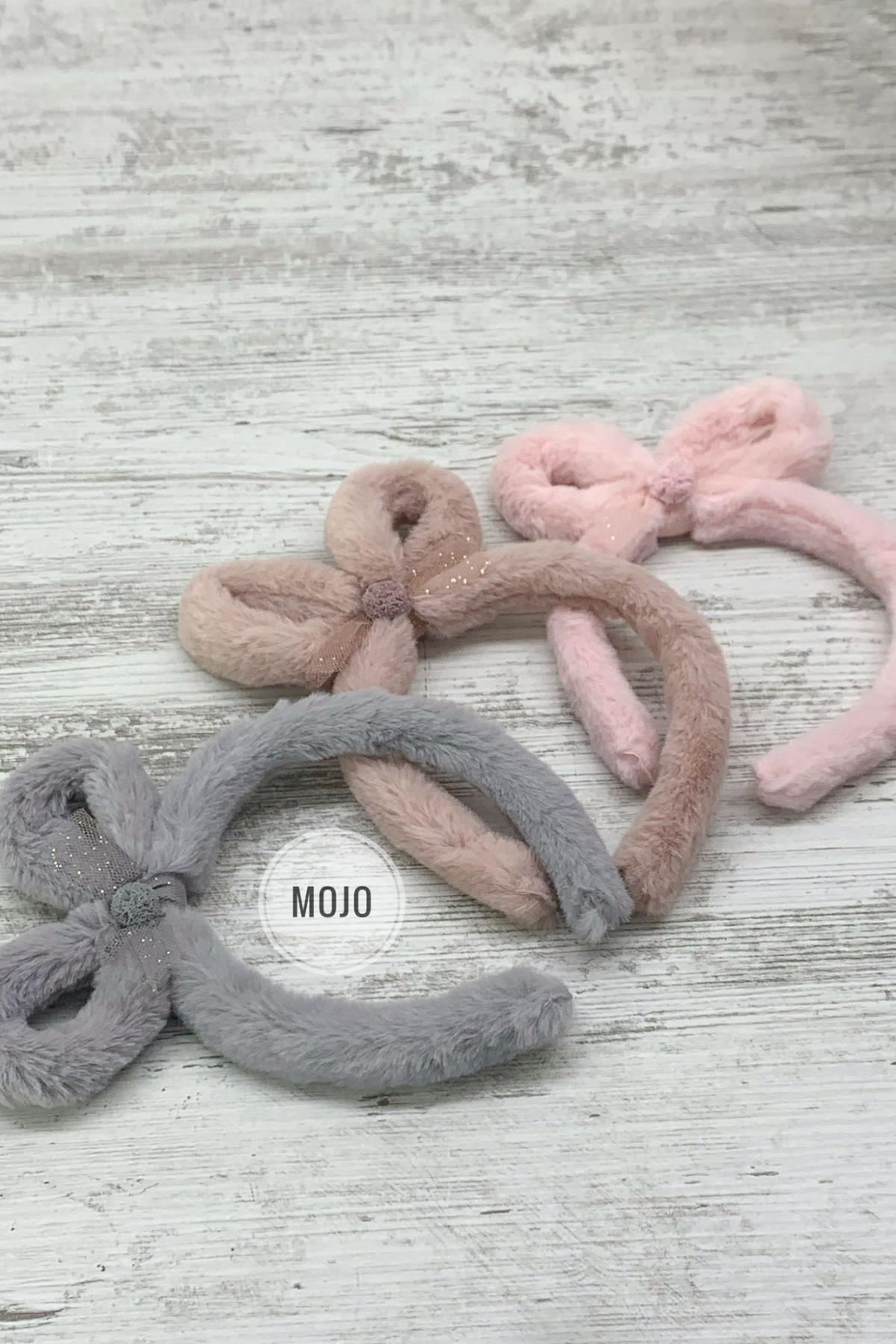 Mojo Kız Çocuk Ponponlu Peluş Taç 9454 Gri