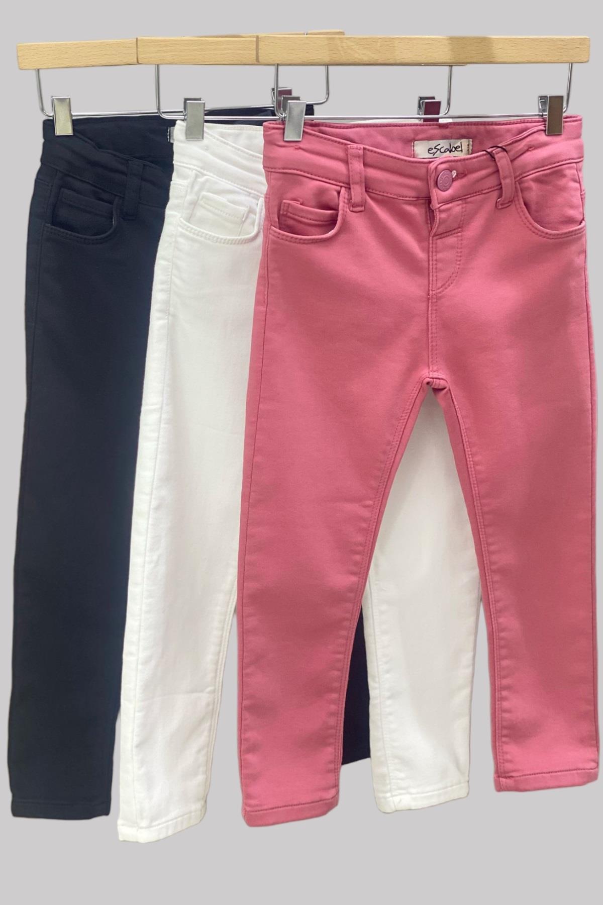 Mojo Kız Çocuk Ultra Esnek Renkli Denim Pantolon 2348 Siyah