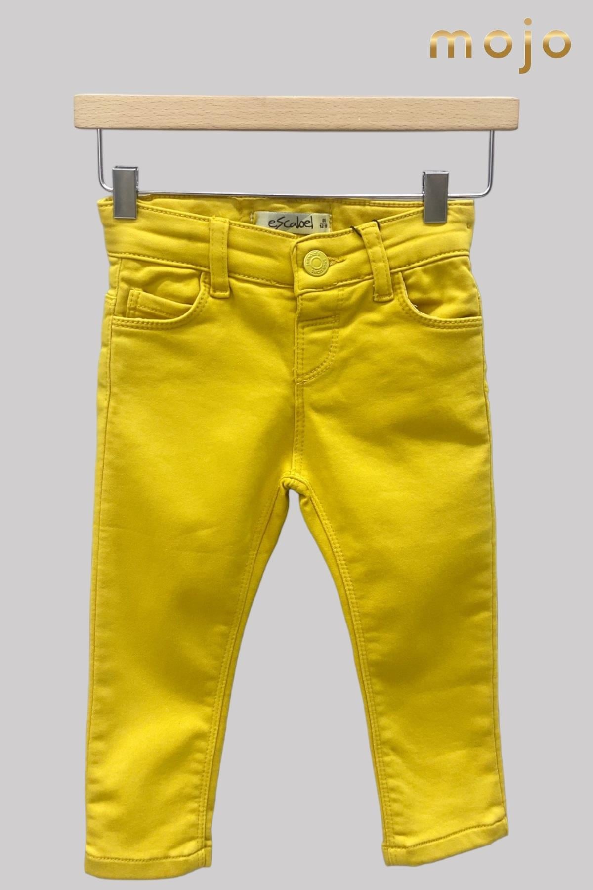 Mojo Kız Çocuk Ultra Esnek Renkli Denim Pantolon 2348 Sarı